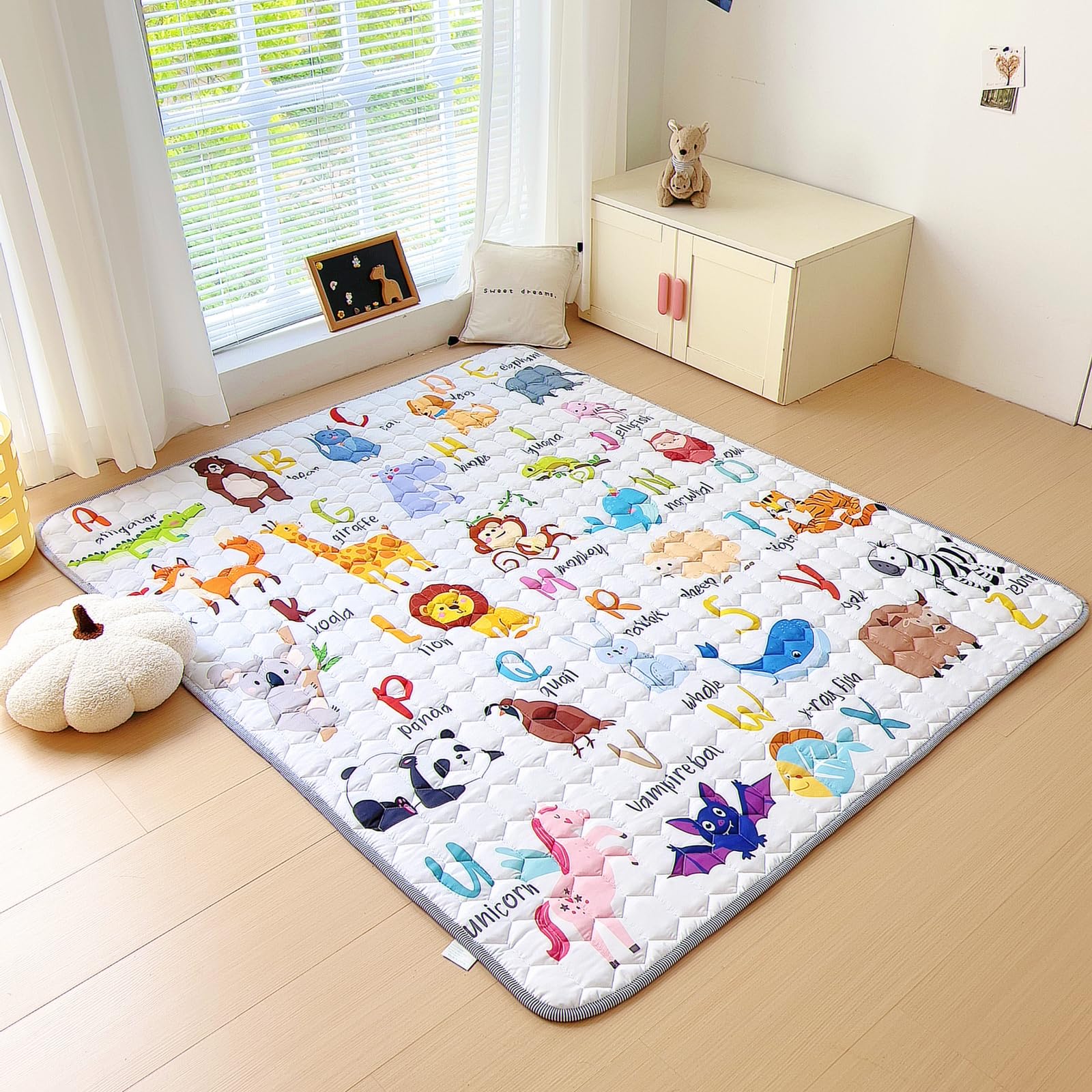 Premium Baby Playpen with Soft Mat - 71x60 Inches Extra Large Play Yard for Infants & Toddlers | Indoor & Outdoor Safety Playpen with Gate Prints | Perfect for Playtime, Nap Time & Travel