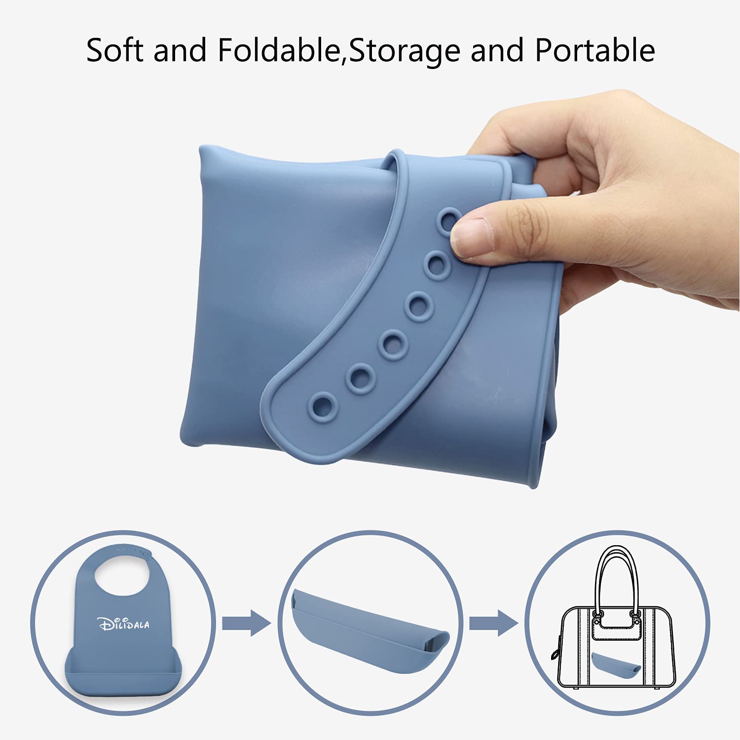 DEBON Adult Silicone Bibs - Reusable Waterproof & Washable Drool & Crumb Catcher for Elderly, Disabled & Adults - Perfect for Mealtime, Nursing Homes & Daily Care