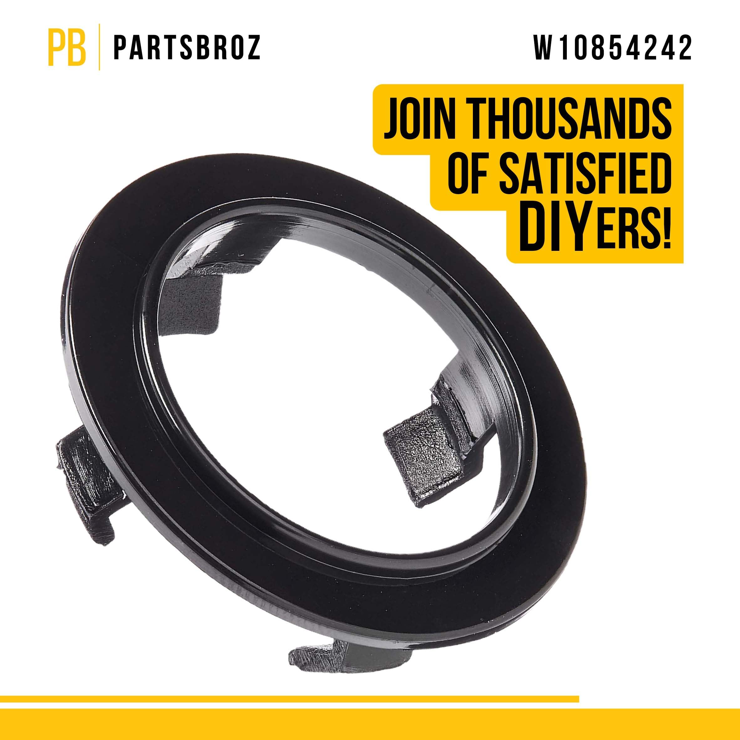 PartsBroz W10854242 Knob Skirt Grommet - Compatible with Whirlpool & KitchenAid Cooktop Range Oven - Replaces AP5989763, 3180079, 2180079, 4378126, PS11731279 - Perfect for Stove Control Panel Repair & Replacement