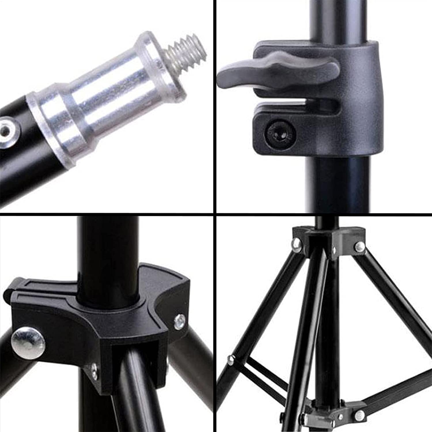 Adjustable Height Wall Mounted Thermometer Tripod Stand - Aluminum Legs & Foldable Design for Schools, Offices, Restaurants | Contactless Temperature Screening Solution for Businesses & Public Spaces