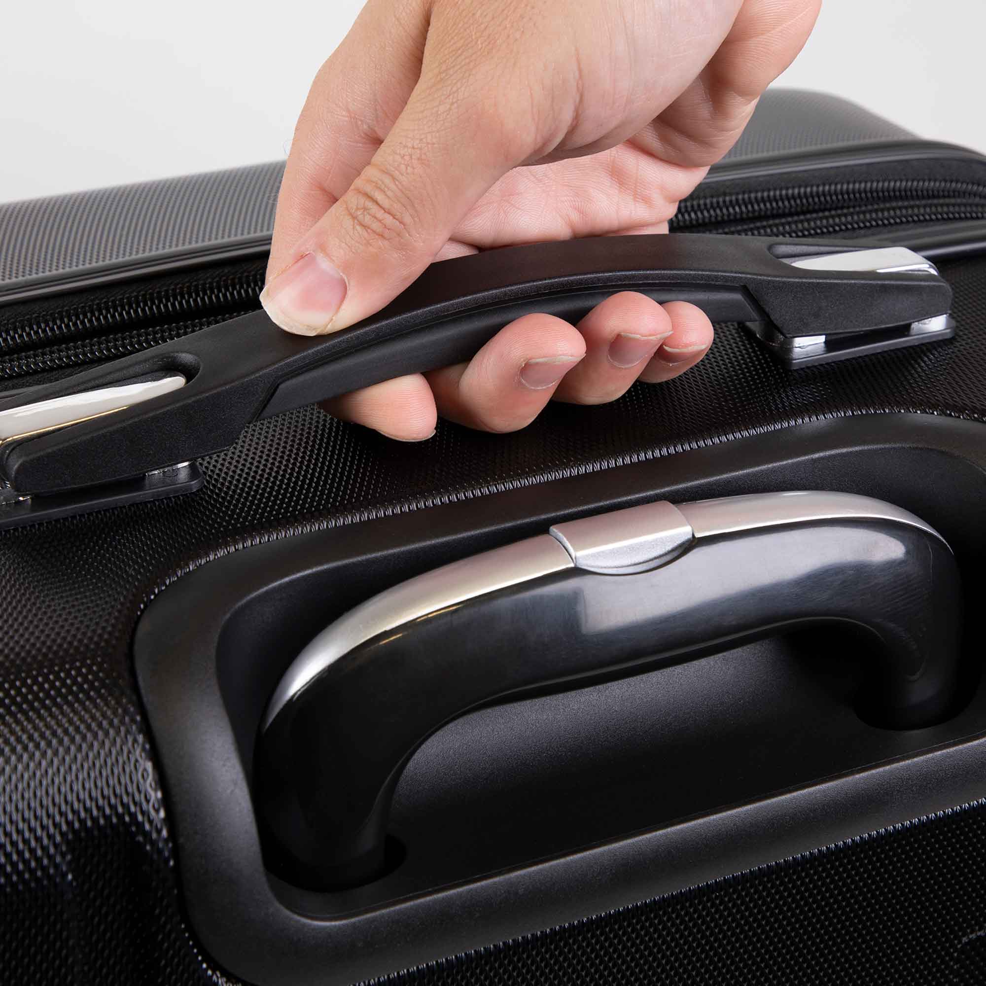 3-Piece Lightweight ABS Luggage Set with TSA Lock - Black (DL11) - Perfect for Travel, Business Trips & Vacations