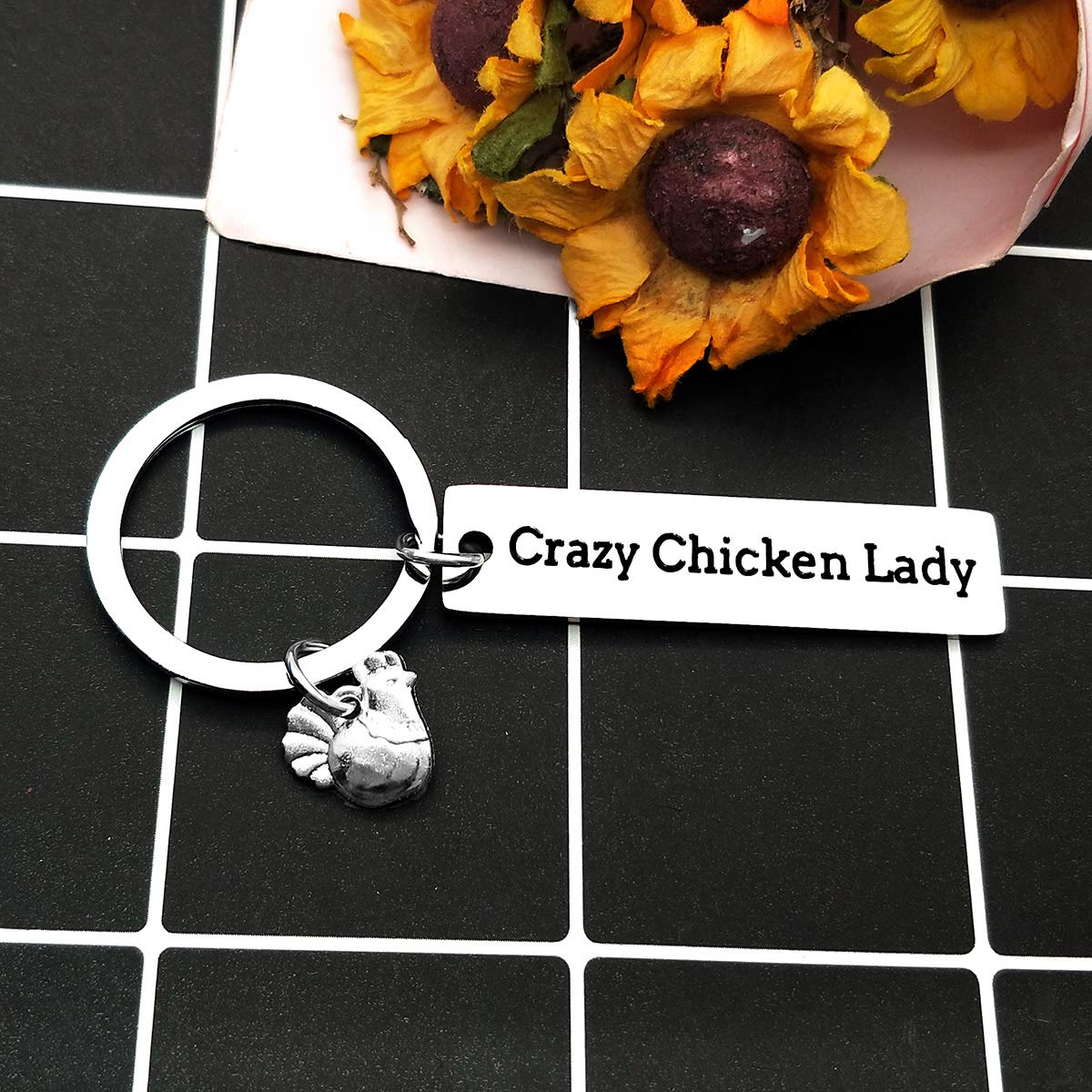 Funny Chicken Keychain Gift for Mom - Crazy Chicken Lady Present for Mother's Day, Chicken Lovers & Poultry Farmers - Perfect for Chicken Farm Wives, Girls & Hen Enthusiasts - Great for Everyday Use, Keychain Decor & Chicken-Themed Gifting