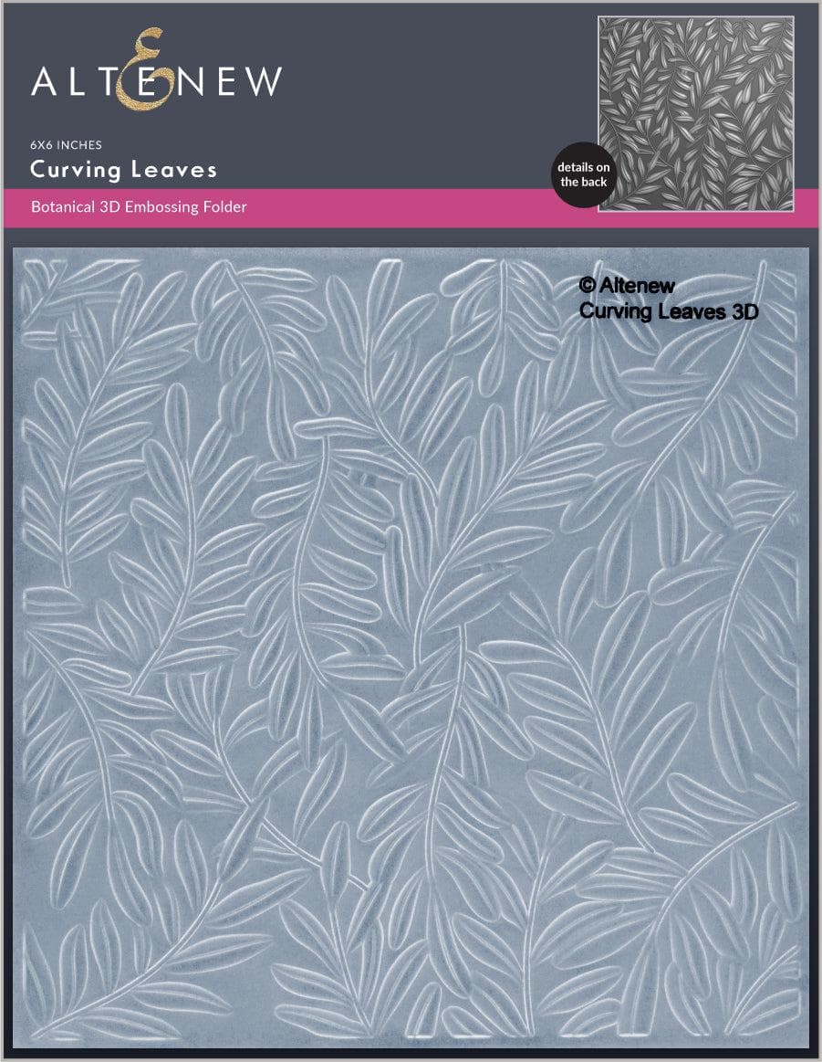 Curving Leaves 3D Embossing Folder for Card Making - DIY Scrapbooking & Paper Craft Supplies - Perfect for Greeting Cards, Invitations, and Home Decor Projects