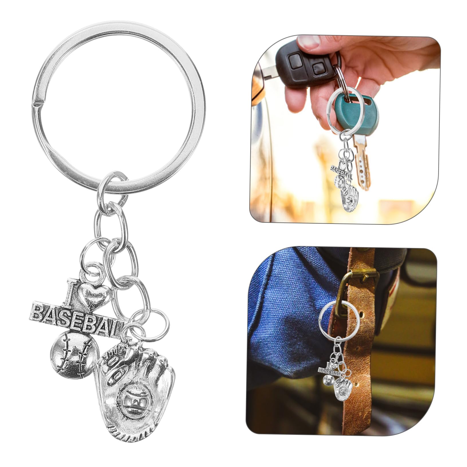 BESPORTBLE 5pcs Baseball Keychain Set - Cute Softball Key Rings for Women, Baseball Party Favors, Backpack Accessories & Bag Decor - Perfect for Baseball Fans, Gifts & Sports Events