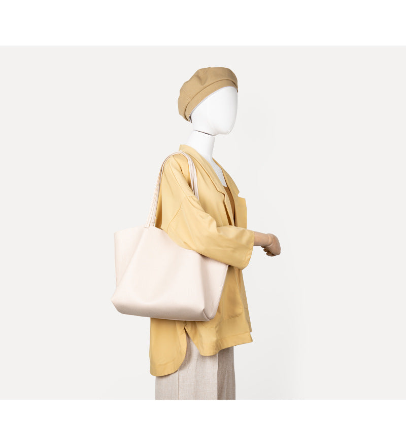 Vegan Leather Large Capacity Tote Bag - Soft Shoulder & Underarm Handbag for Women | Perfect for Work, Travel & Everyday Use