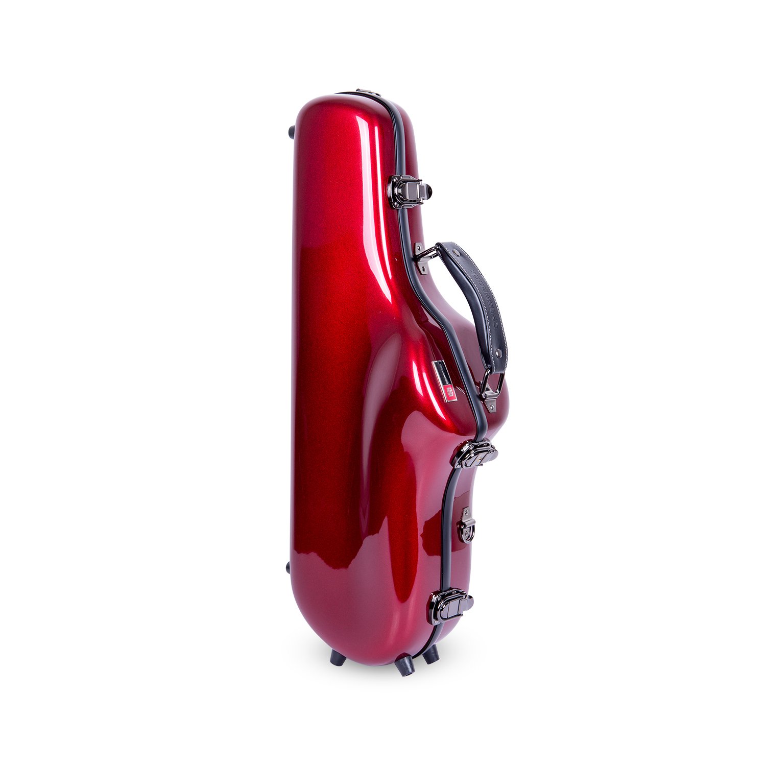 Premium Crossrock Alto Saxophone Case - Durable Fiberglass Hardshell with Adjustable Backpack Straps (Red) - Perfect for School Bands, Travel & Professional Musicians