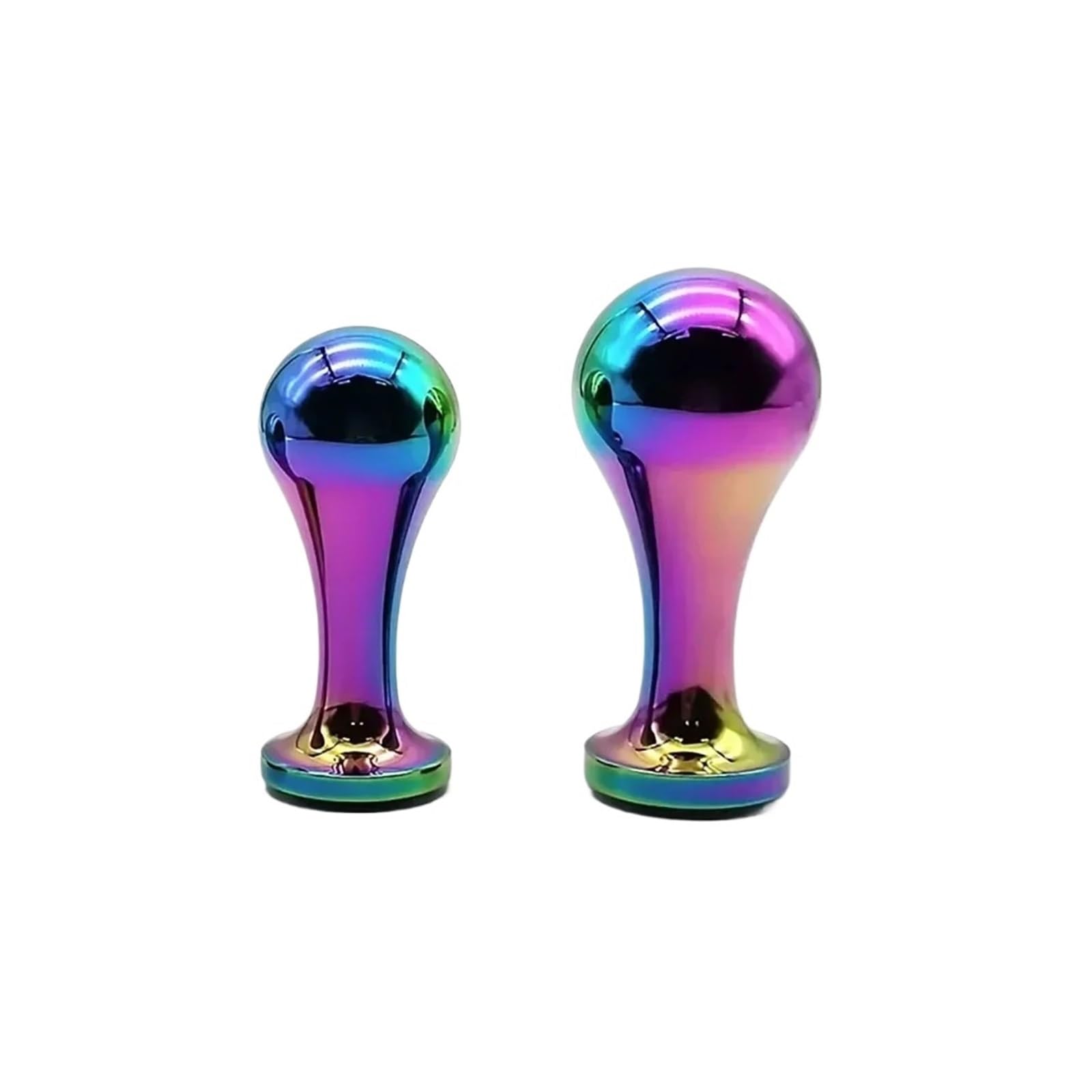 Premium Metal Anal Plug Set for Beginners - Electroplated Round Head Butt Plug for Women & Men - Large Size Black Couples Sex Toy - Perfect for Sensual Play & BDSM Exploration