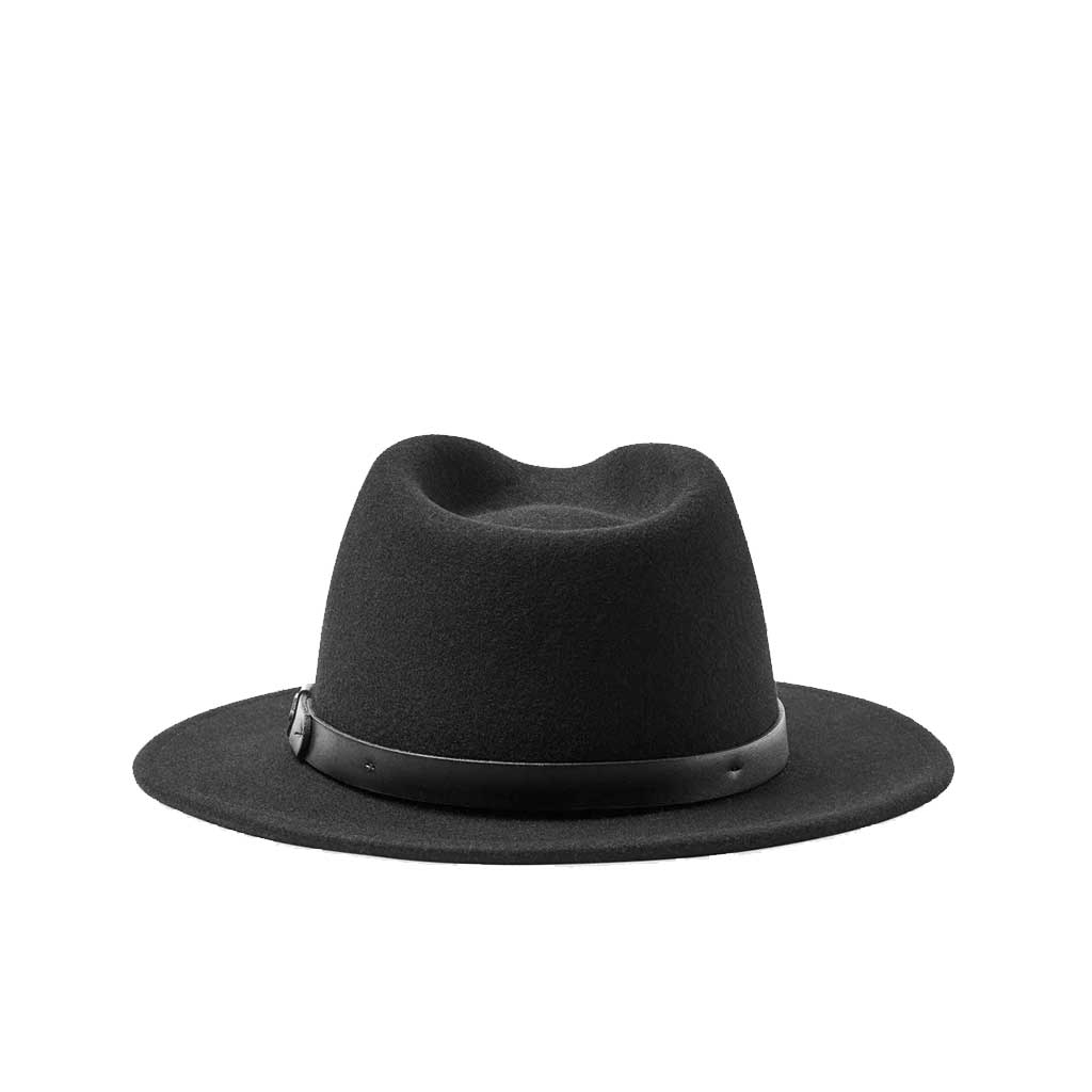 Brixton Messer Fedora Hat for Men - Classic Black Fedora Hat for Stylish Outfits | Perfect for Casual Wear, Parties, and Outdoor Events