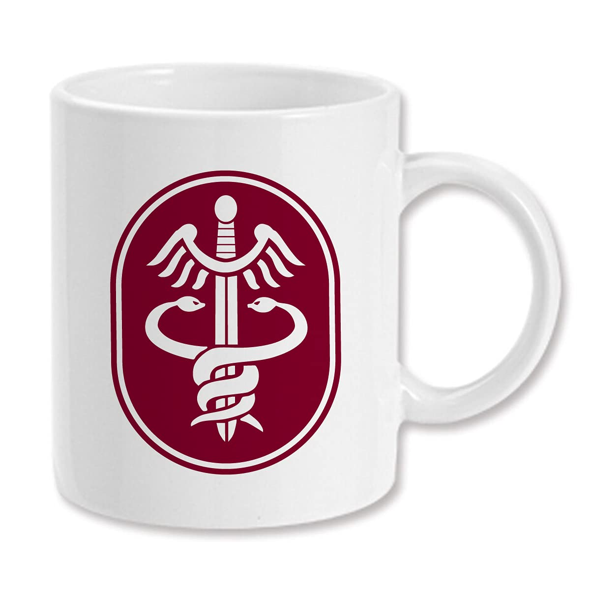 US Army Medical Command 11oz Ceramic Coffee Mug - Durable Military Inspired Cup for Office, Home & Camping Use
