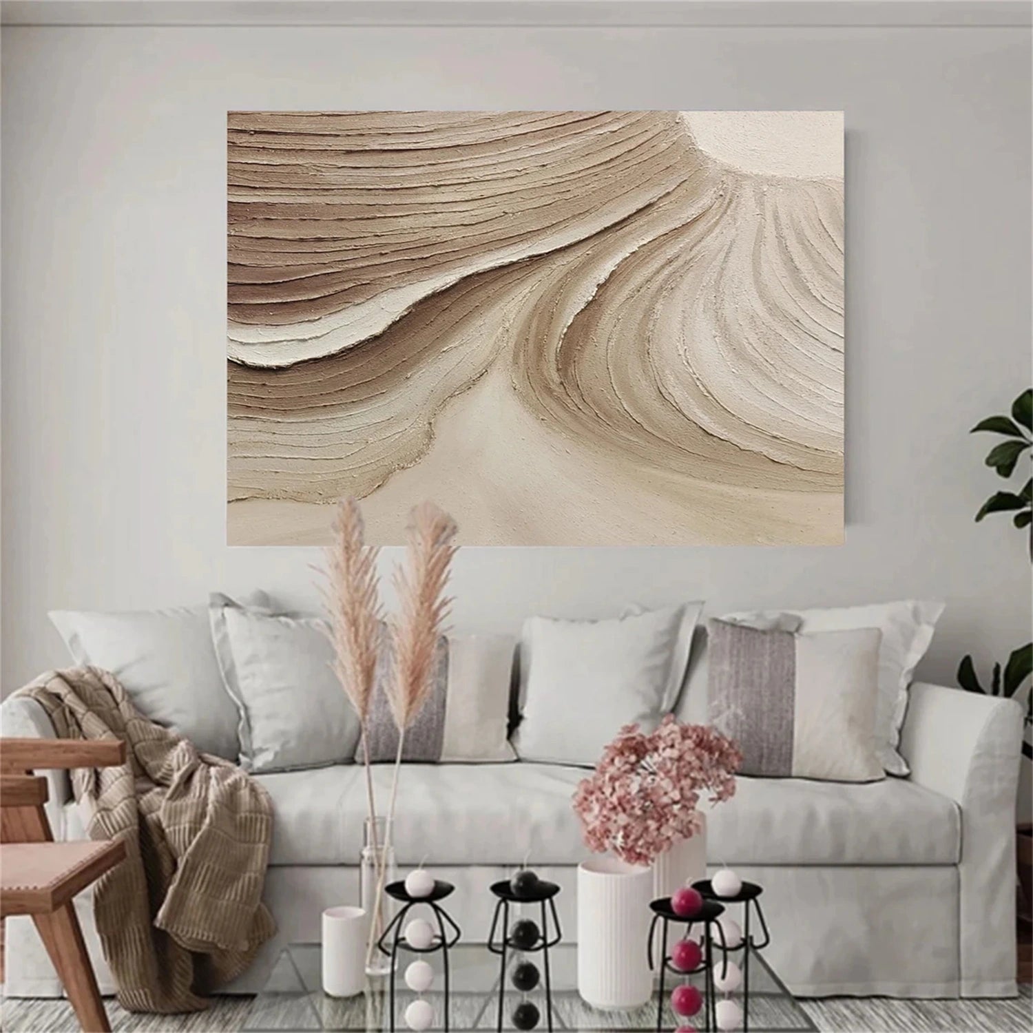 Abstract Painting #AB 276 - Modern Wall Art for Living Room, Bedroom & Office Decor - Handmade Canvas Artwork