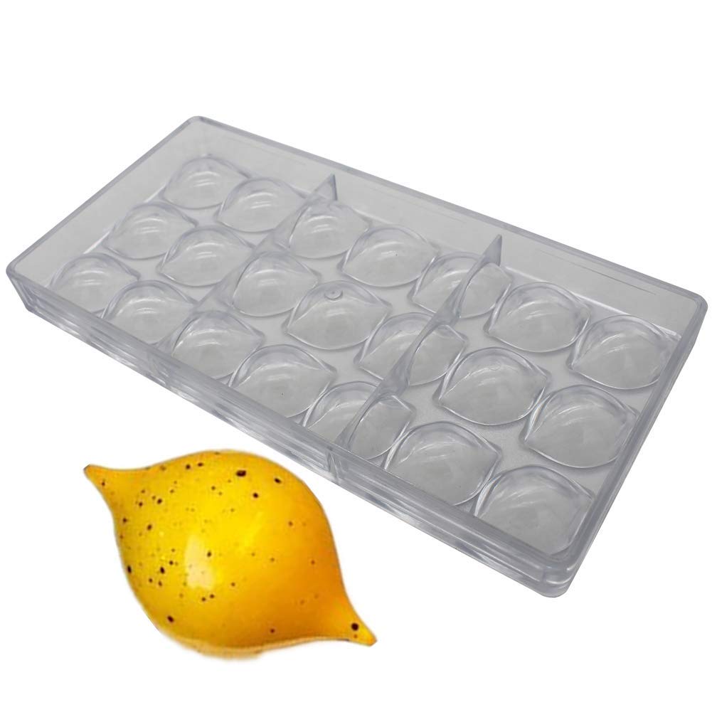 Gold Baking Polycarbonate Chocolate Mold - DIY Half Lemon for Desserts