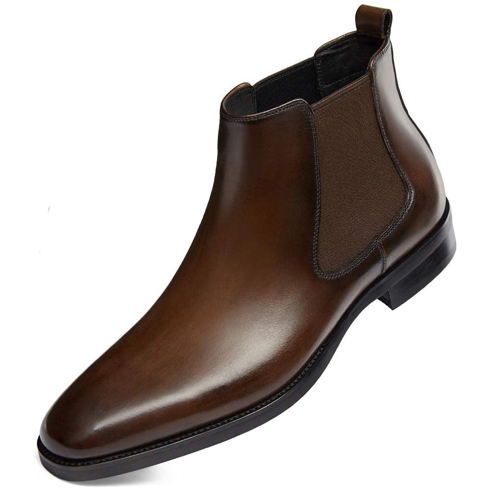 GIFENNSE Men's Leather Chelsea Boots - Stylish Dress Boots for Casual & Formal Wear - Perfect for Office, Parties & Everyday Outfits