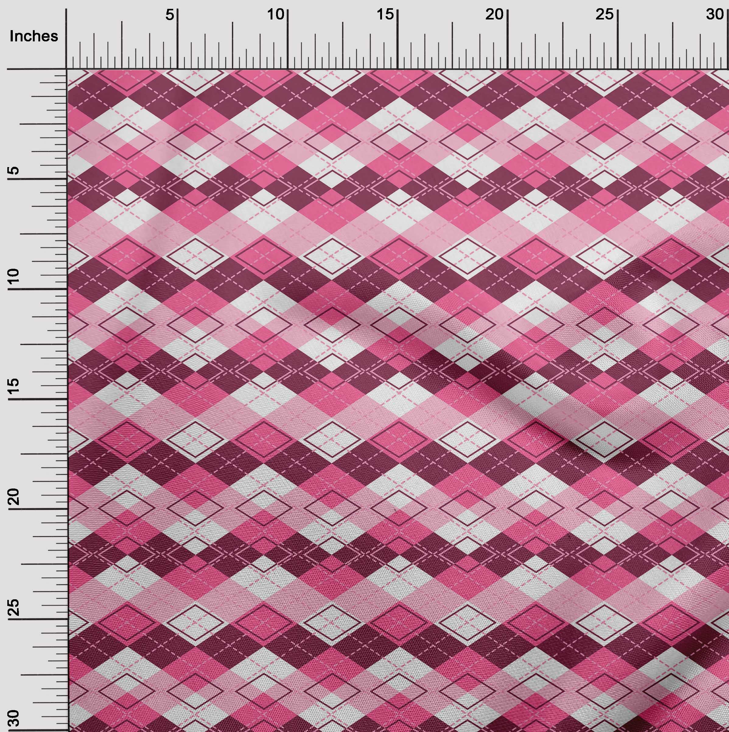 oneOone Cotton Jersey Fuchsia Pink Printed Fabric by The Yard - 58 Inch Wide Soft Stretchy Dress Material for DIY Fashion, Quilting & Home Decor Projects
