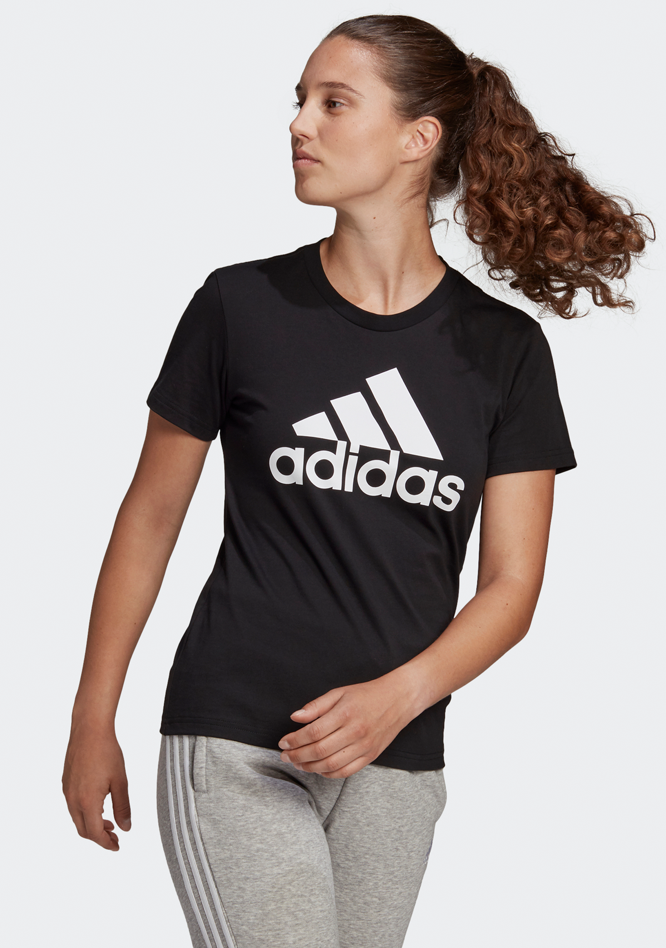 Adidas Women's BL Loungewear ESS Tee - Comfortable Casual T-Shirt for Relaxing at Home, Yoga & Everyday Wear - GL0722