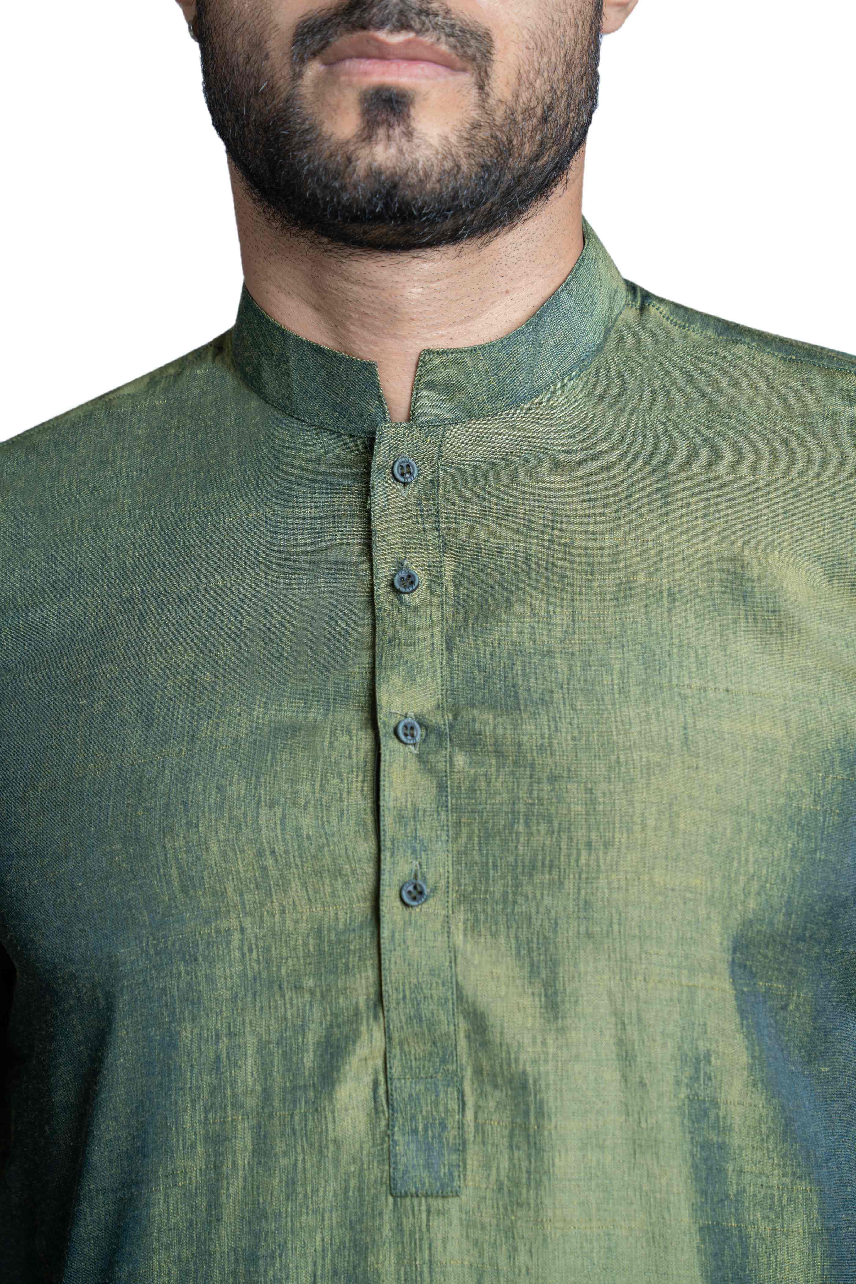Classic Emerald Green Viscose Poly Kurta with White Pyjama Set | Comfortable Indian Ethnic Wear for Women | Perfect for Festivals, Weddings & Casual Wear