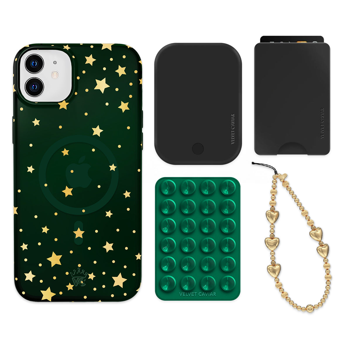 Evergreen Stars iPhone Wallet Case with Card Holder - Slim Protective Cover for iPhone 13/14/15 Pro Max - Perfect for Travel, Shopping & Everyday Use