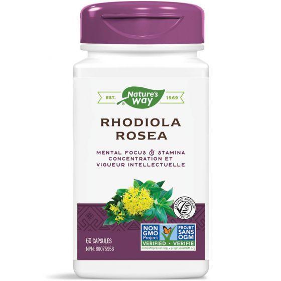 Nature's Way Rhodiola Rosea 60 Capsules - Natural Stress Relief & Energy Booster Supplement for Focus, Mood & Performance - Perfect for Work, Study & Active Lifestyles