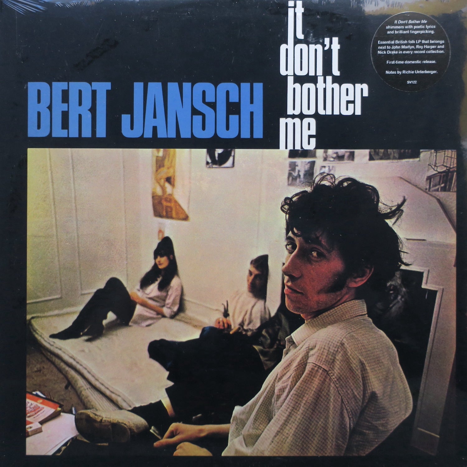 BERT JANSCH 'It Don't Bother Me' Vinyl LP Record - 1965 Folk Music Album - Perfect for Vintage Music Collectors & Folk Enthusiasts - Great for Home Listening & Record Collections