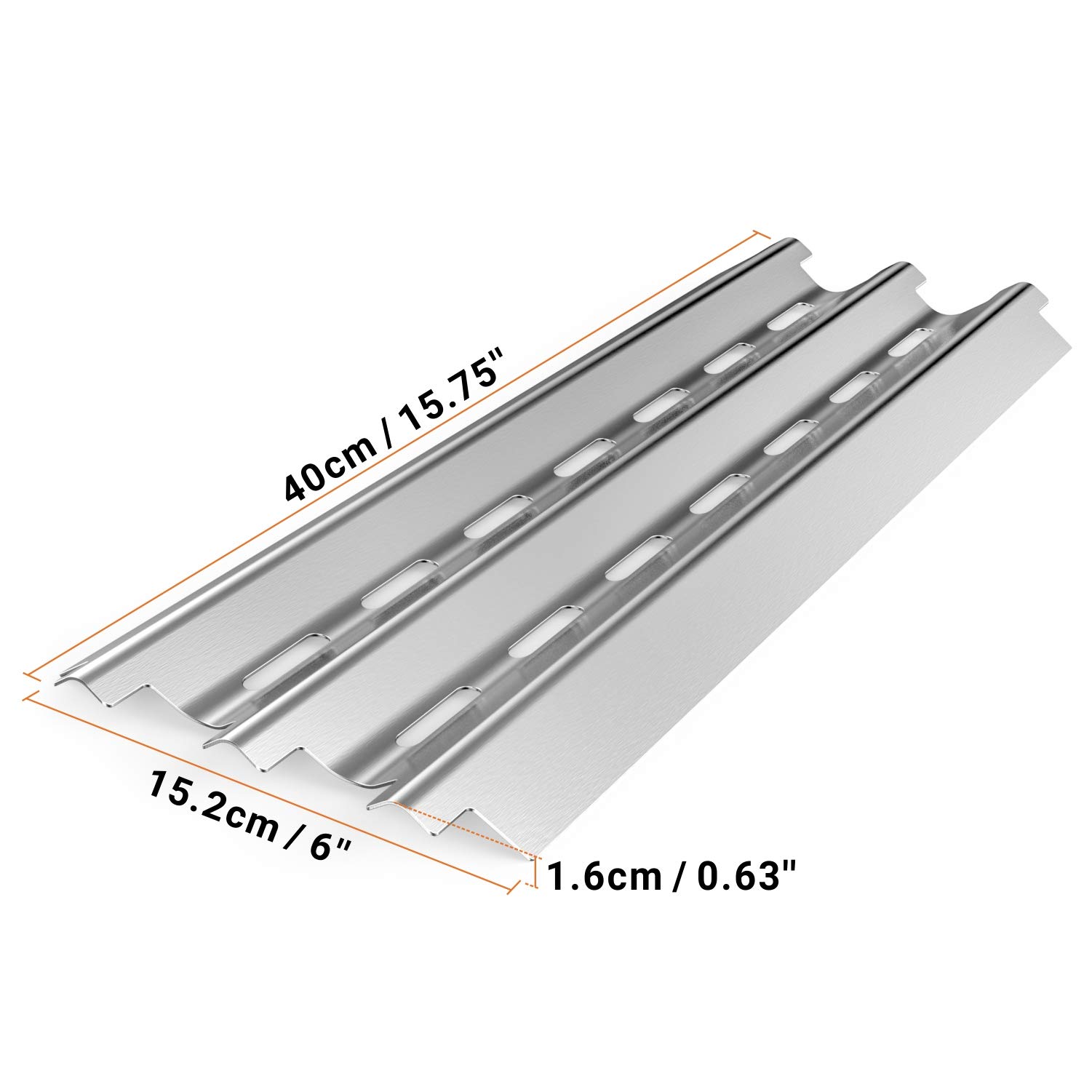 OnlyFire 5-Piece Stainless Steel Flavorizer Bars & Heat Plates Replacement for Broil King Gas Grills - Durable BBQ Grill Parts for Even Heat Distribution | Perfect for Backyard Grilling, Camping & Outdoor Cooking