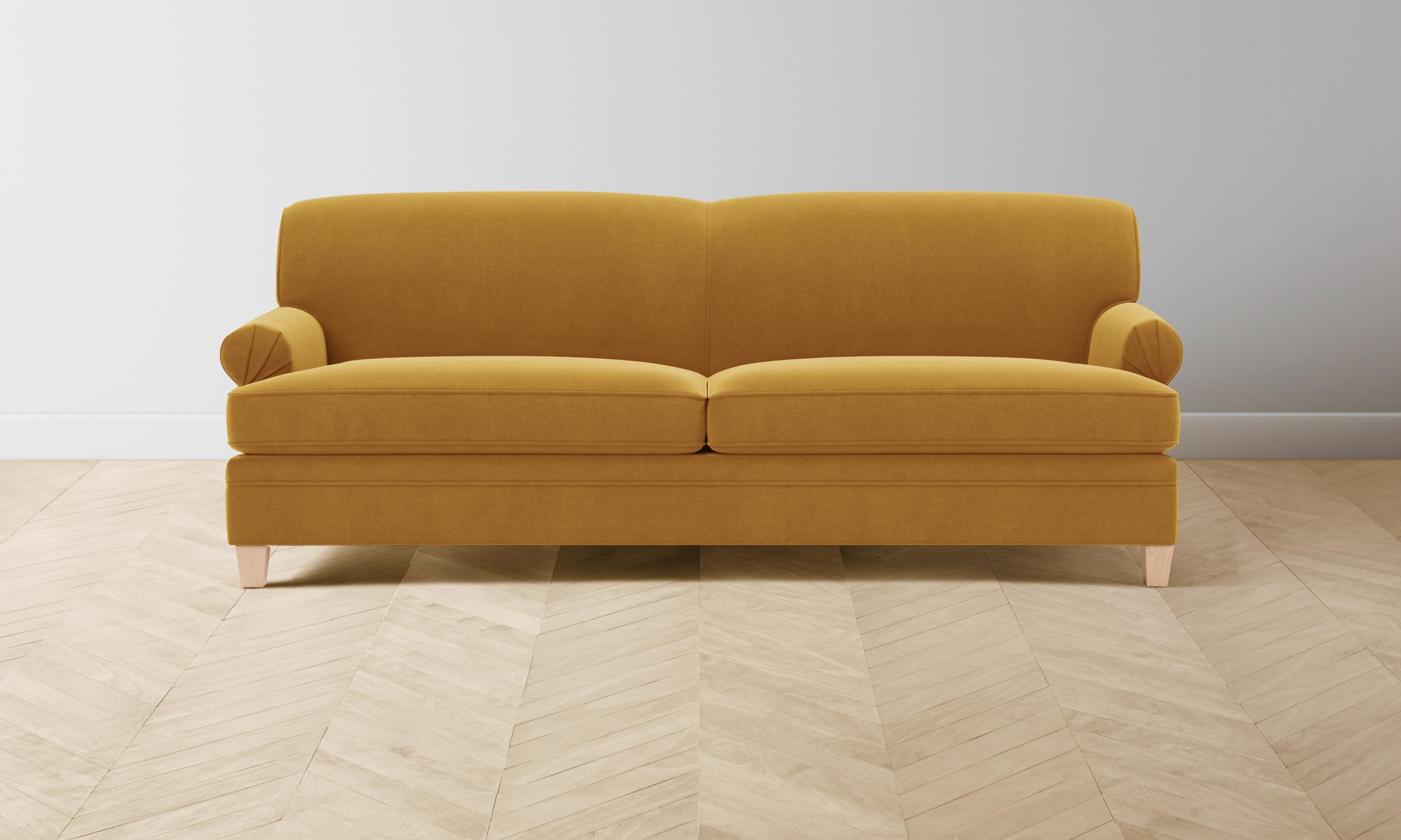 Luxury Carmine Sofa with Premium Mohair Upholstery in Amber - Perfect for Living Room, Lounge & Modern Home Decor