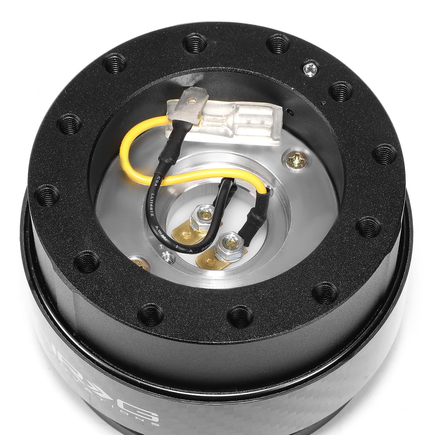 NRG Innovations Gen 2.0 Quick Release Steering Wheel Kit - Black Body & Carbon Fiber Ring - 6x70mm & 6x74mm Bolt Pattern (NRG-SRK-200CF) - Perfect for Racing, Drifting & Car Upgrades