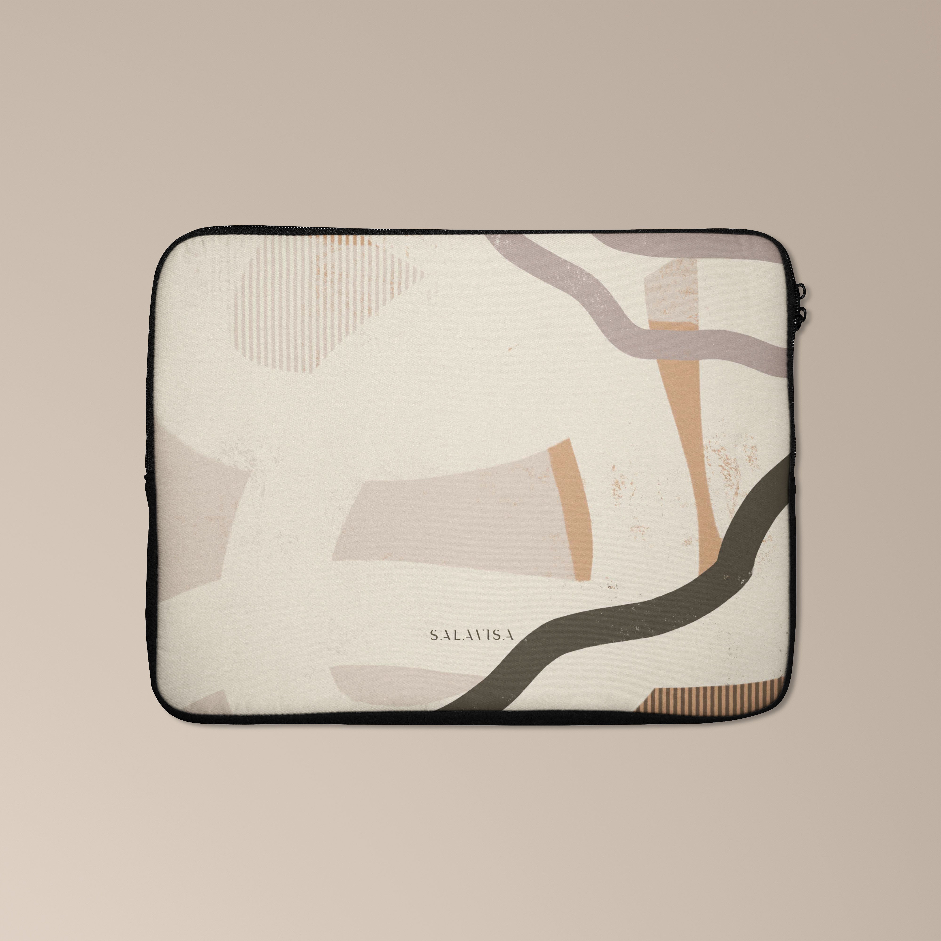 Organic Coffee-Themed Laptop Sleeve - Eco-Friendly 13-15 Inch Neoprene Case for MacBook & Notebook - Perfect for Office, Travel & College Students