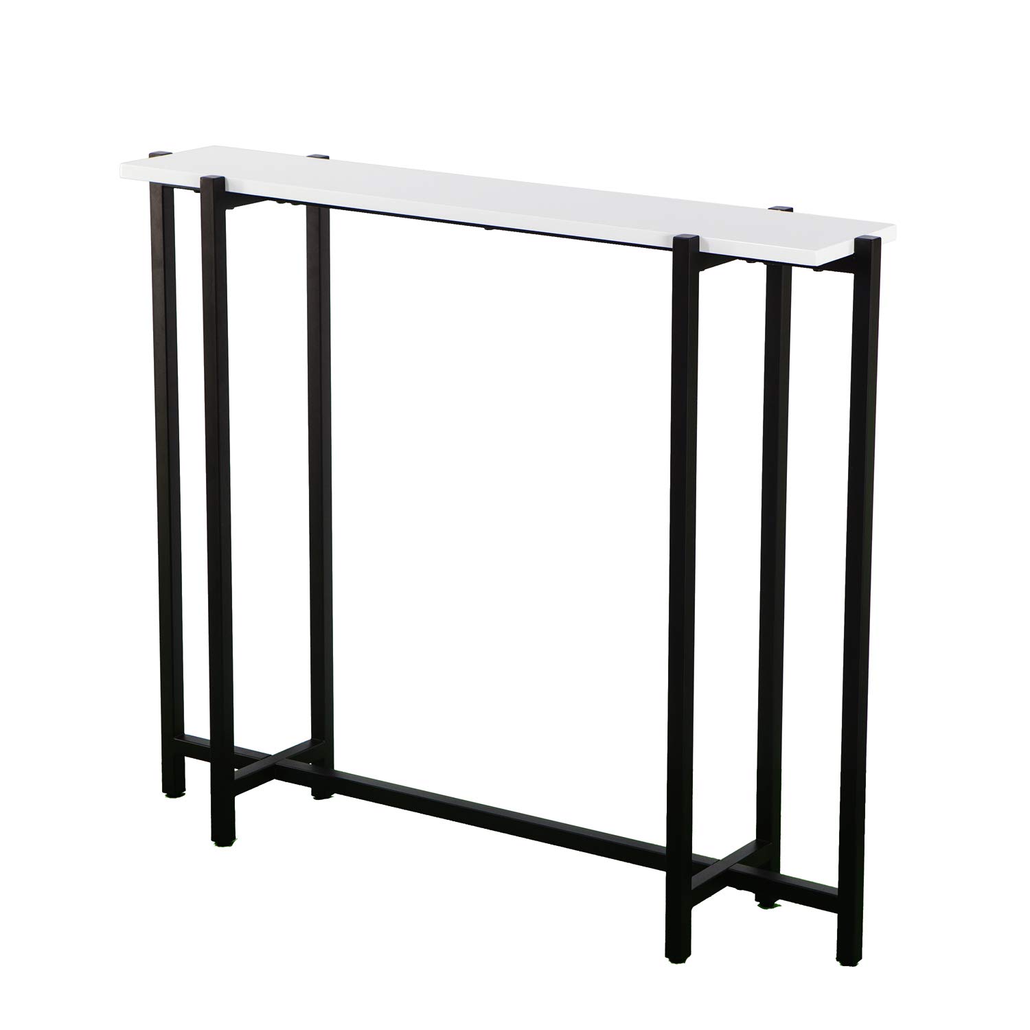 SEI Furniture Helena Contemporary Narrow Console Table - Black | Modern Entryway Sofa Table for Hallway, Living Room & Foyer Decor