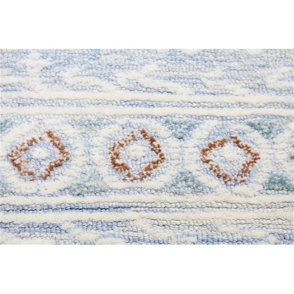 Luxury Hand Tufted Wool & Viscose Area Rug - Bashian Collection 2.6’ x 8’ Light Blue - Perfect for Living Room, Bedroom, Entryway & Hallway Runner - Soft & Durable Home Decor Carpet