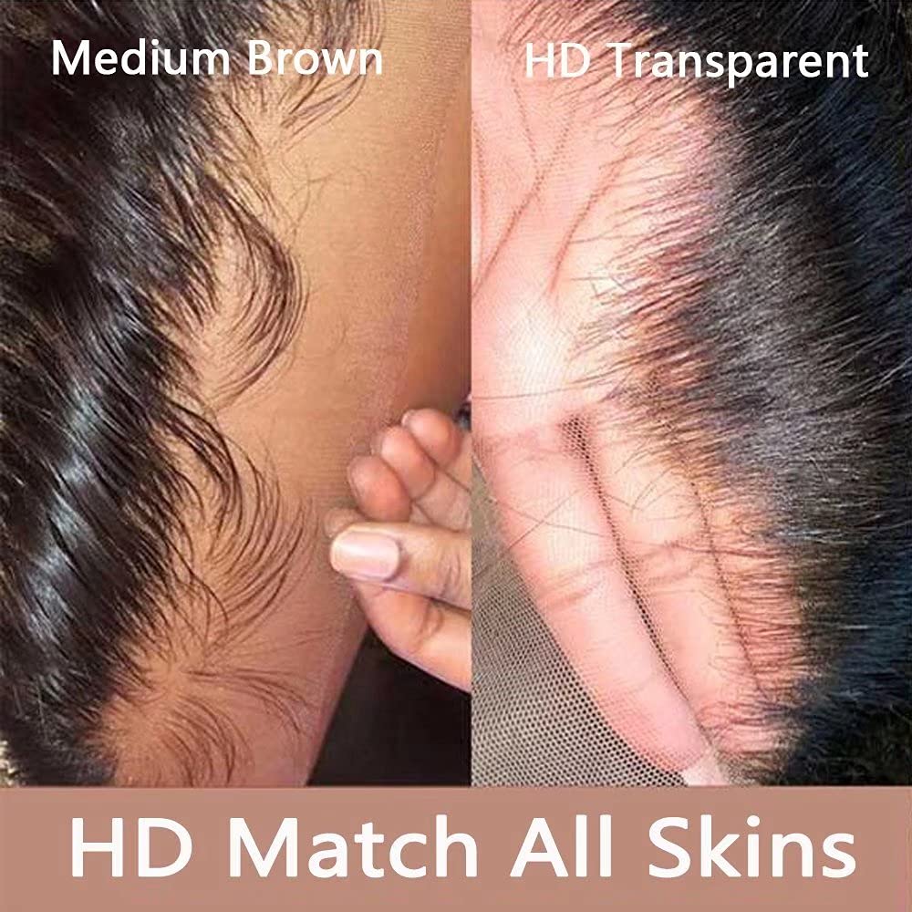 13x6 HD Transparent Lace Front Wig - Honey Blonde Ombre Brazilian Remy Human Hair - Glueless Natural Hairline with Baby Hair - 150% Density 24 Inch Curly Wig for Black Women | Perfect for Daily Wear, Special Occasions & Protective Styling