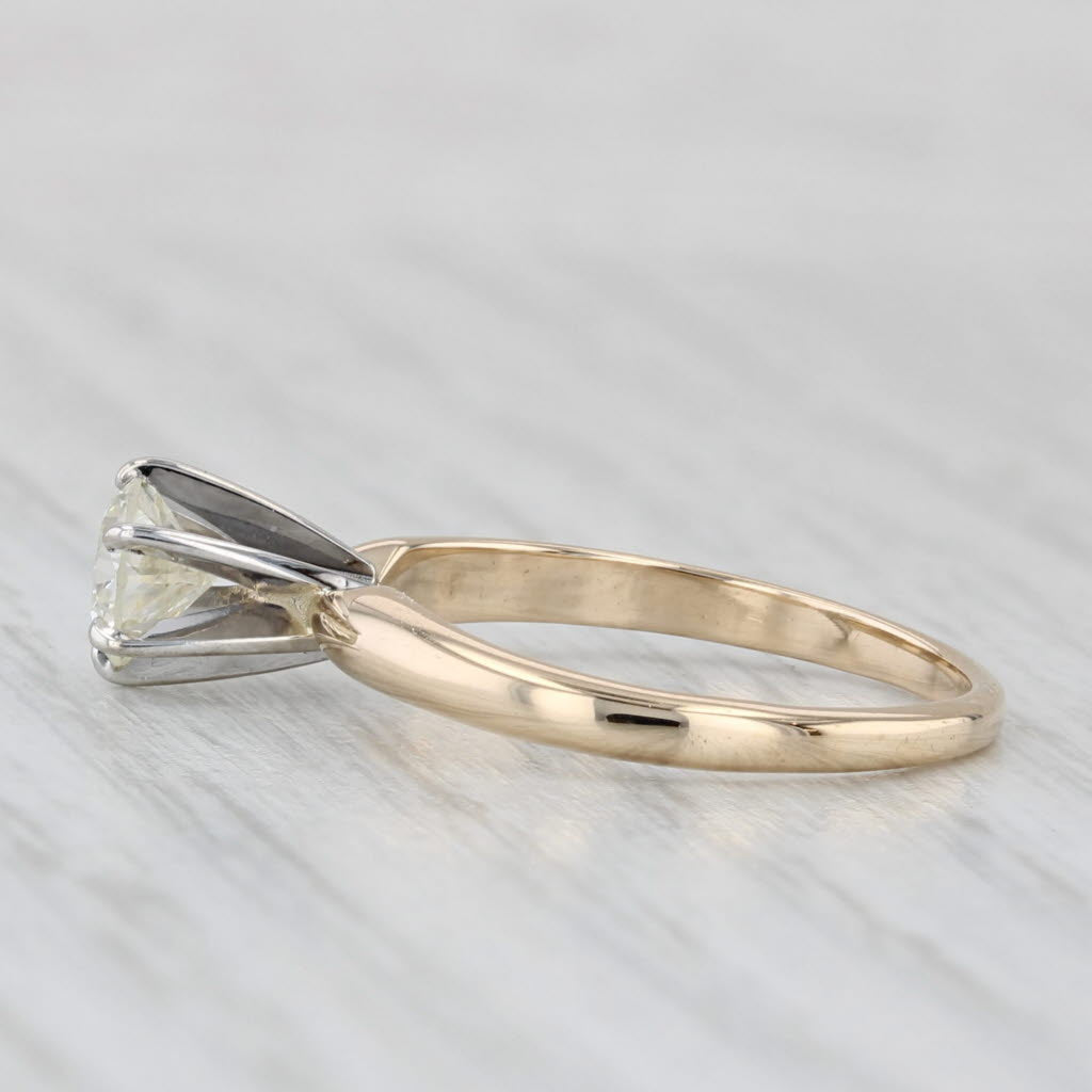0.48ct Round Diamond Solitaire Engagement Ring - 14K Yellow & White Gold - Size 5 - Perfect Proposal Gift for Her, Wedding & Anniversary Jewelry
