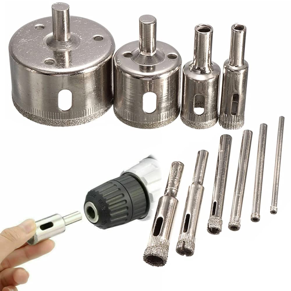 Premium 28mm Diamond Drill Bit Set - 2pcs Hollow Core Glass Hole Saw for Ceramic, Porcelain, Tile & Marble | Perfect for DIY Home Improvement, Bathroom Renovation & Craft Projects