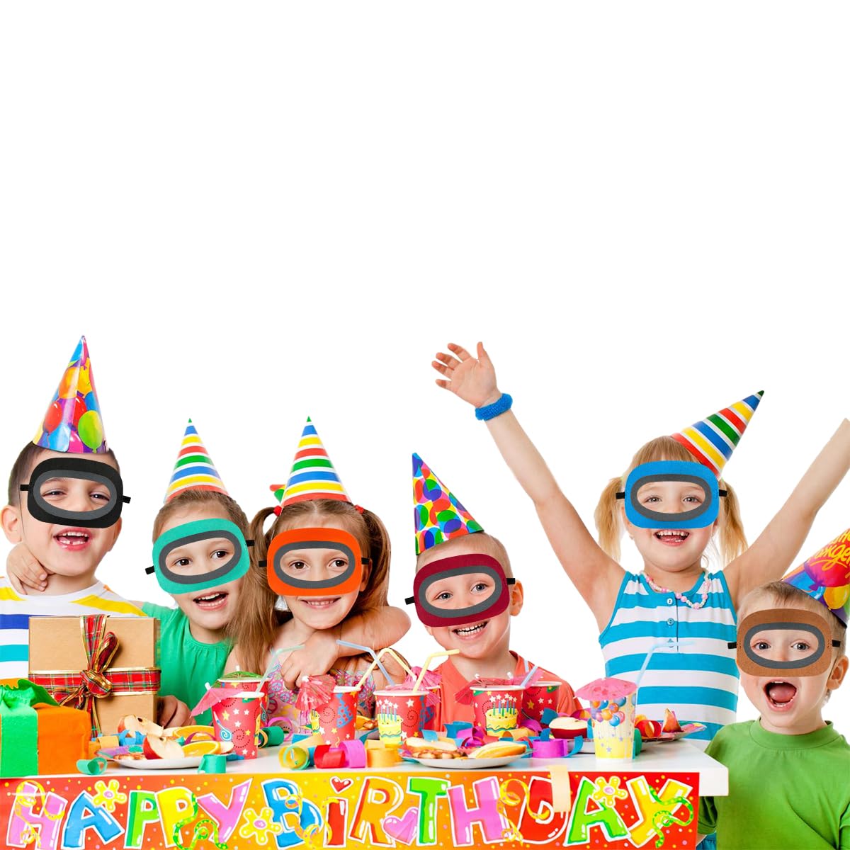 12pcs Among Us Undercover Game Masks - Perfect for Video Game Party Decorations & Cosplay - Great for Halloween, Birthday Parties, and Themed Events