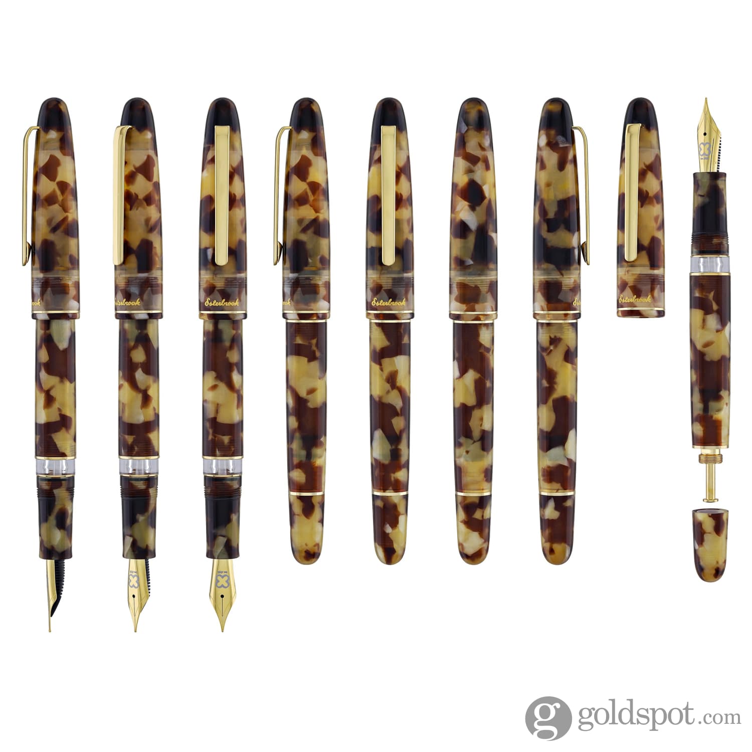 Esterbrook Estie Button Fill Fountain Pen - Tortoise Shell Design - Luxury Writing Instrument for Calligraphy, Journaling & Office Use