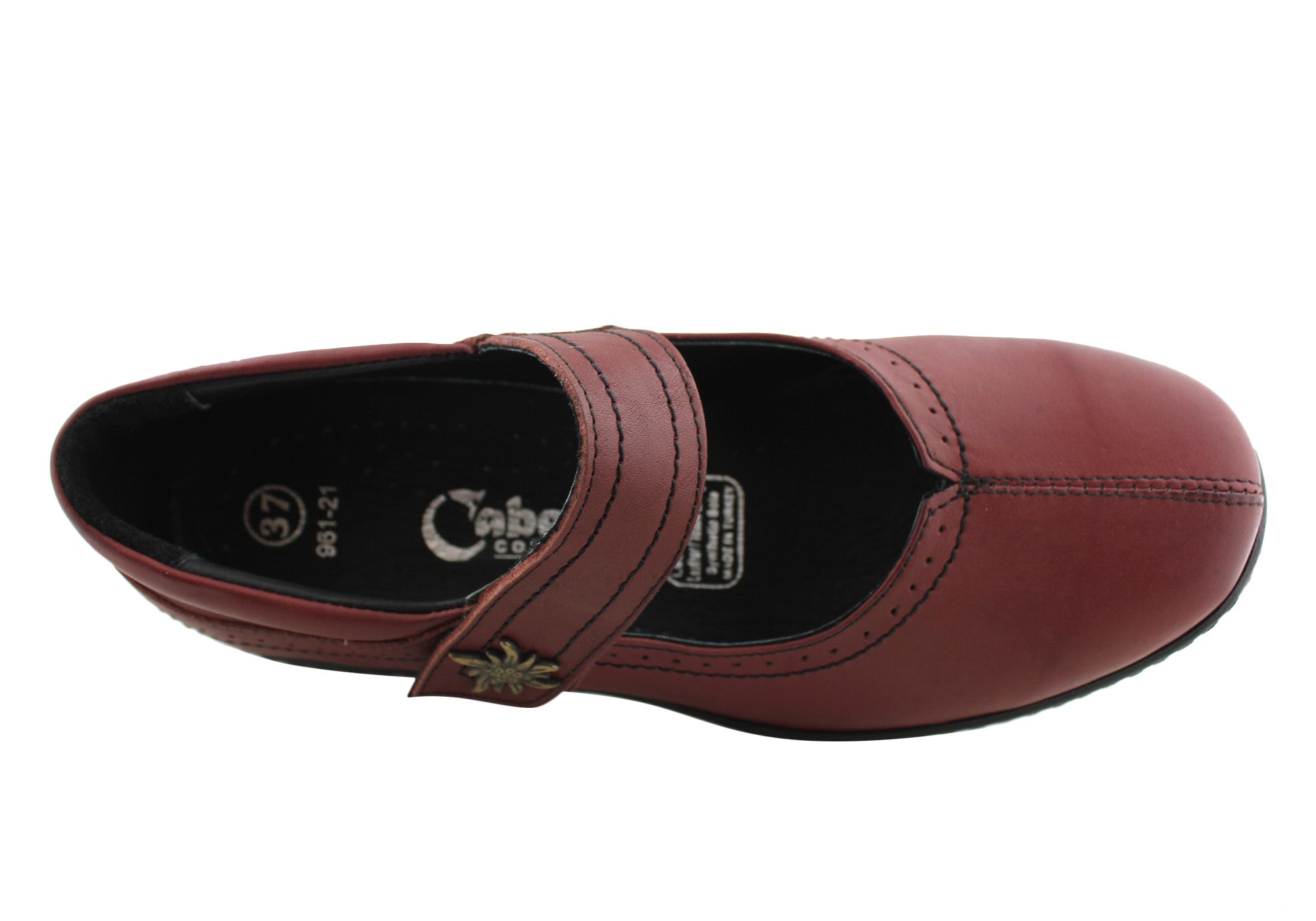 Comfort 961 21 Women's Genuine Leather Mary Jane Shoes - Classic Slip-On Style for Work, Office & Casual Wear