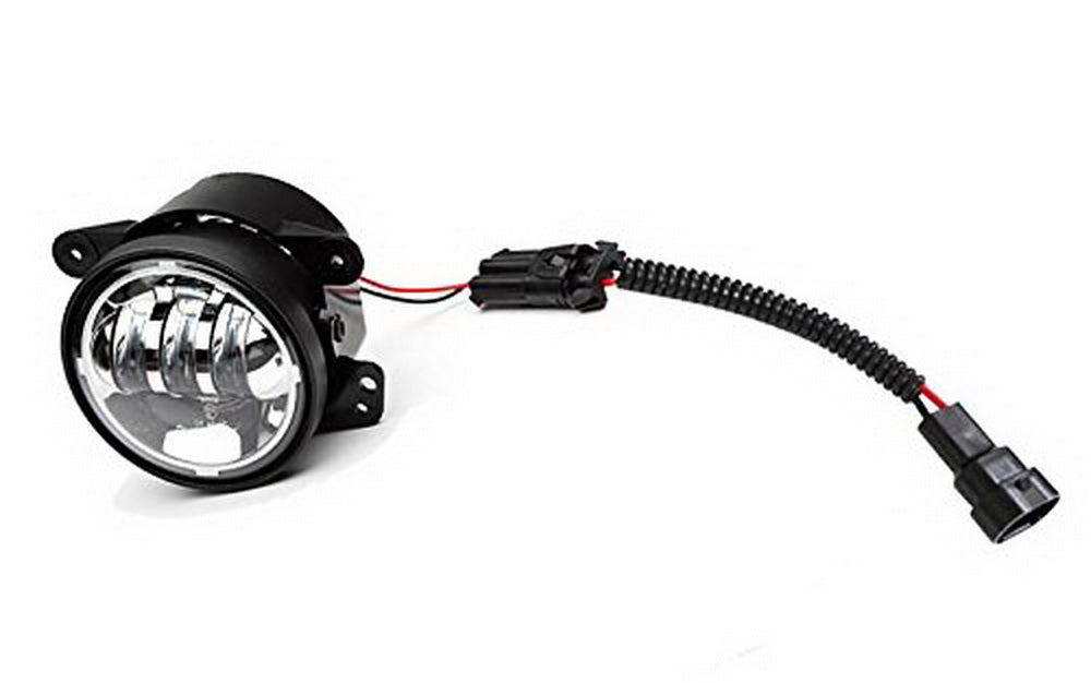 2-Pack LED Fog Light Conversion Wiring Harness Adapter for 2007-2009 Jeep Wrangler JK - Waterproof Connector Plug & Play Installation (Perfect for Off-Roading & Night Driving)