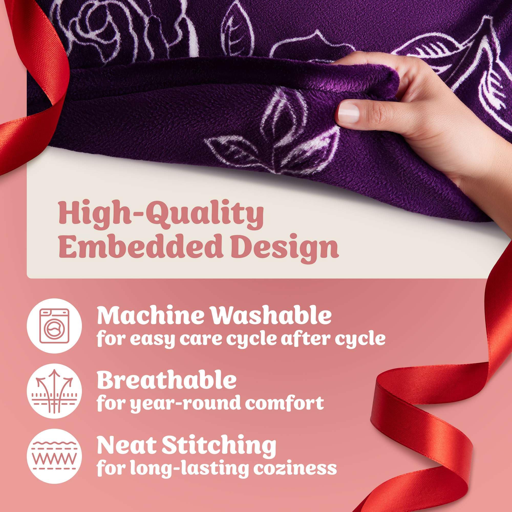 ButterTree Soft Purple Flannel Blanket 65
