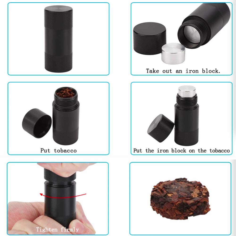 Premium Spice & Herb Grinder - Black Lipstick Design for Tobacco, Herbs & Spices - Perfect for Cooking, Baking & DIY Blends