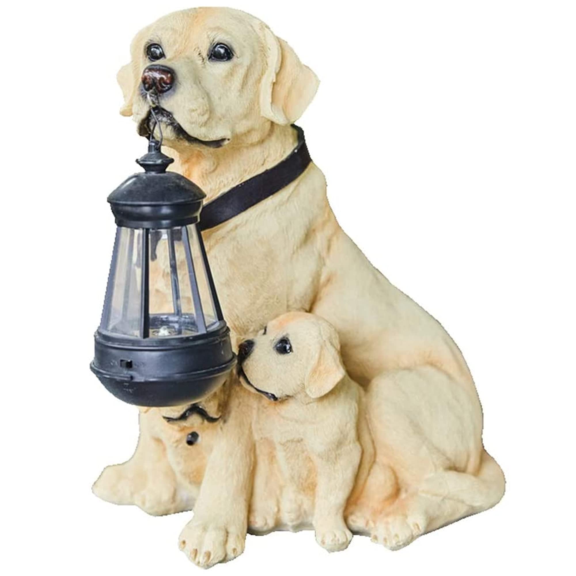 Labrador Retriever Solar Garden Statue - Realistic Outdoor Dog Figurine with Weatherproof Solar Lights for Yard & Patio Decor | Perfect for Pet Lovers, Garden Pathways & Nighttime Illumination