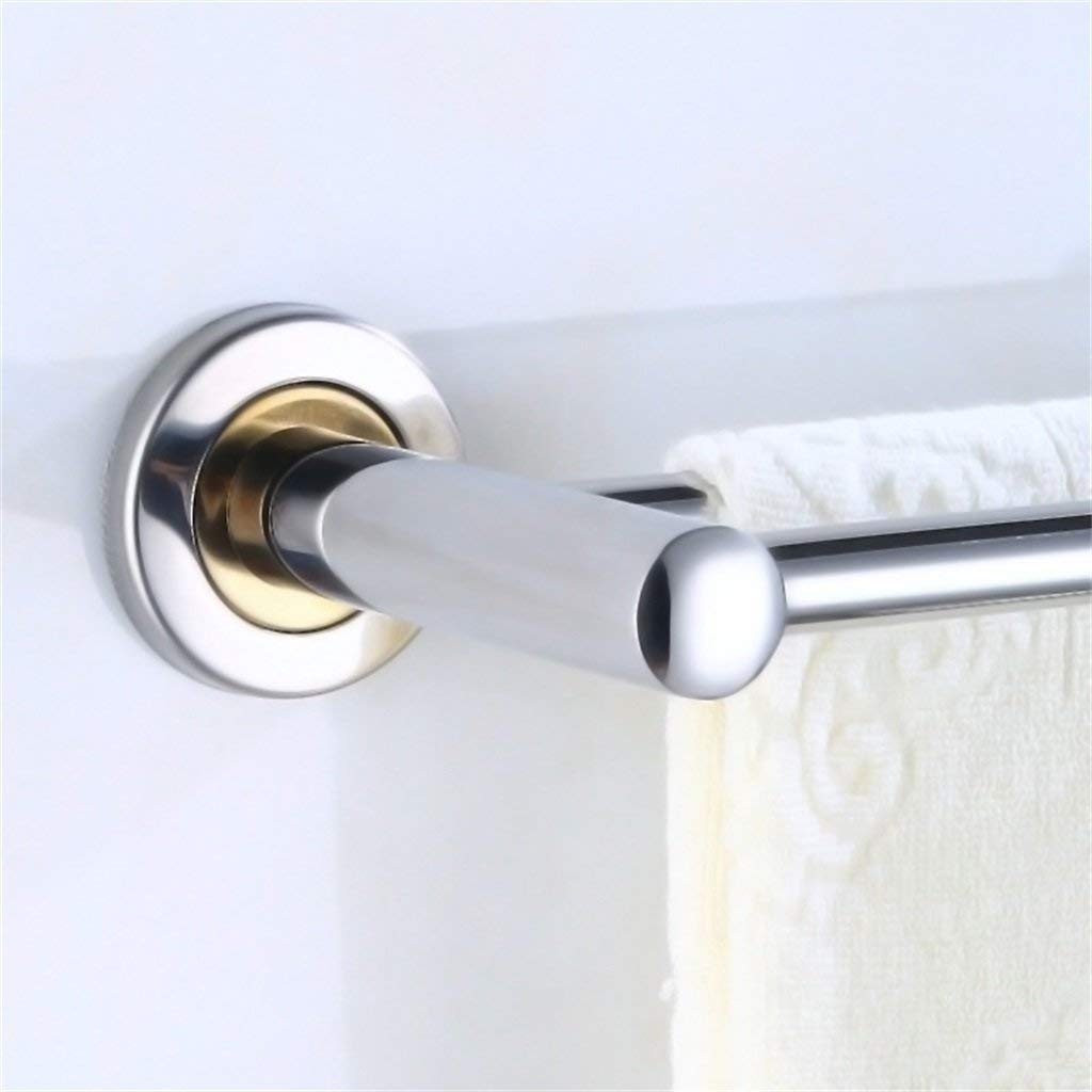 Stainless Steel Double Wall Mounted Towel Bar - 40Cm Bathroom & Kitchen Towel Rack for Hanging Towels, Robes & Clothes - Perfect for Bathroom, Balcony, Laundry Room & Dorm Organization