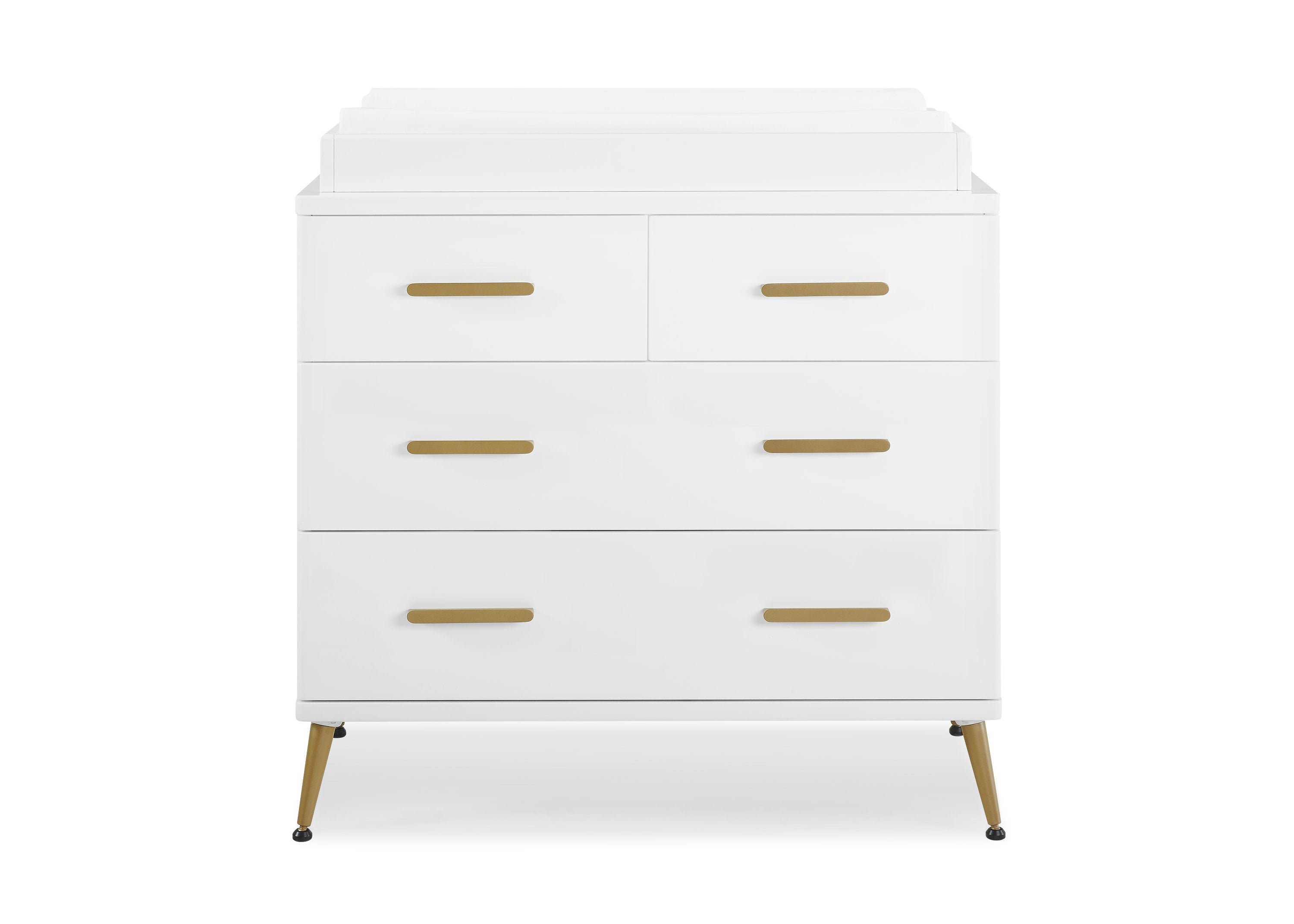 Sloane 4-Drawer Baby Dresser with Changing Table Top & Secure Interlocking Drawers - Perfect for Nursery Organization and Diaper Changing Station
