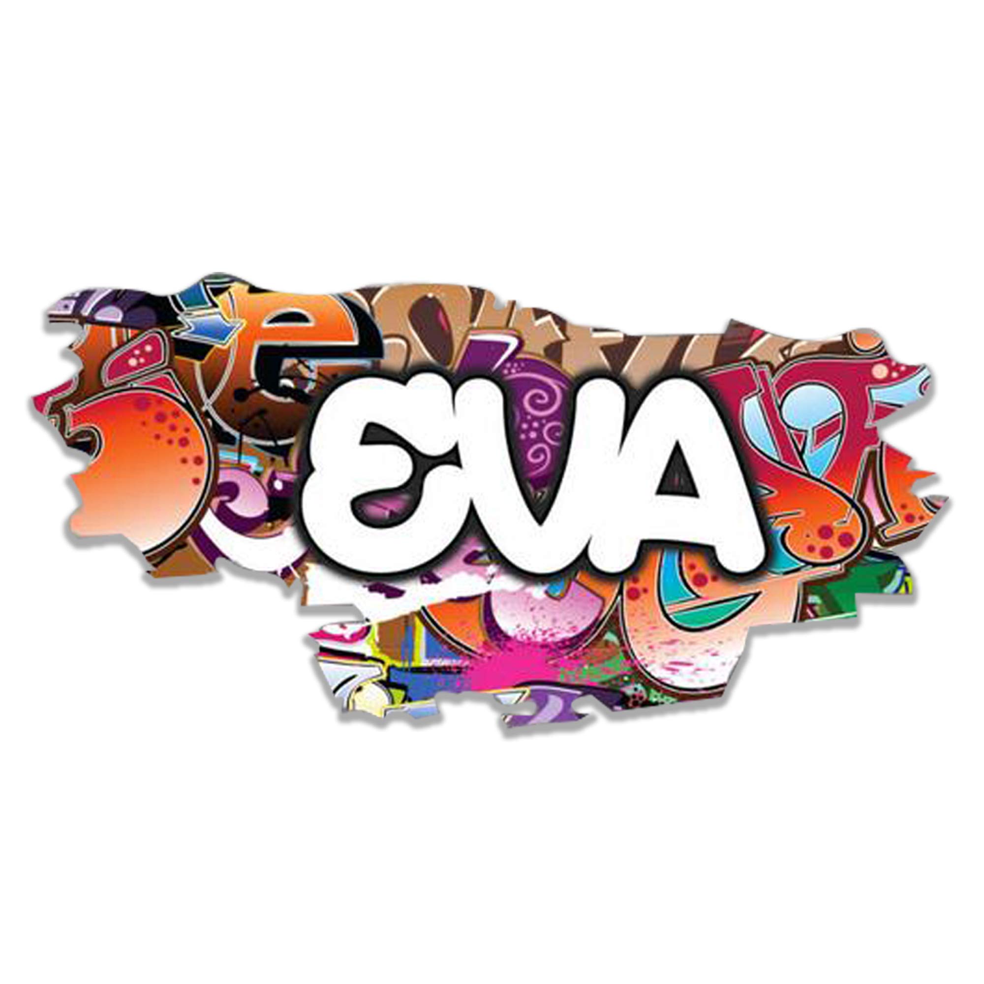 Custom 3D Graffiti Name Wall Decal - Personalized Vinyl Art Sticker | Removable Peel & Stick | Borderless Room Decor | Perfect for Kids Bedroom, Nursery & Dorm Wall Art (MYS117-XLarge)