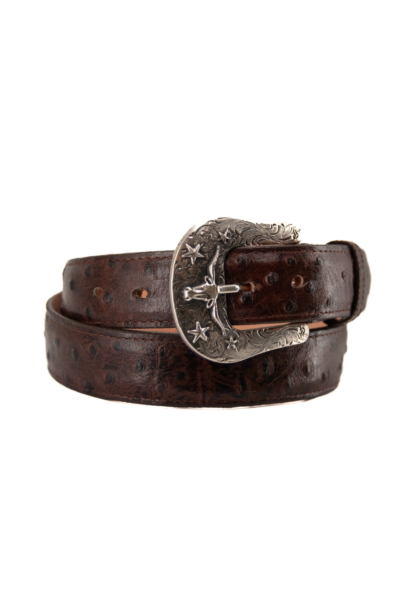 Stylish Ostrich Ranch Print Cowboy Belt for Men - Western Fashion Accessory for Rodeo, Country Music Festivals & Casual Wear