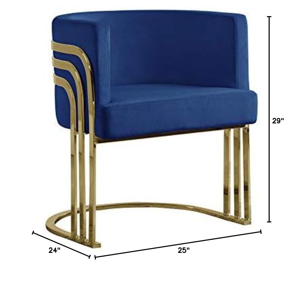 Premium Navy Blue Accent Chair - High-Quality Modern Furniture for Living Room, Bedroom & Office - Comfortable Stylish Seating for Home Decor