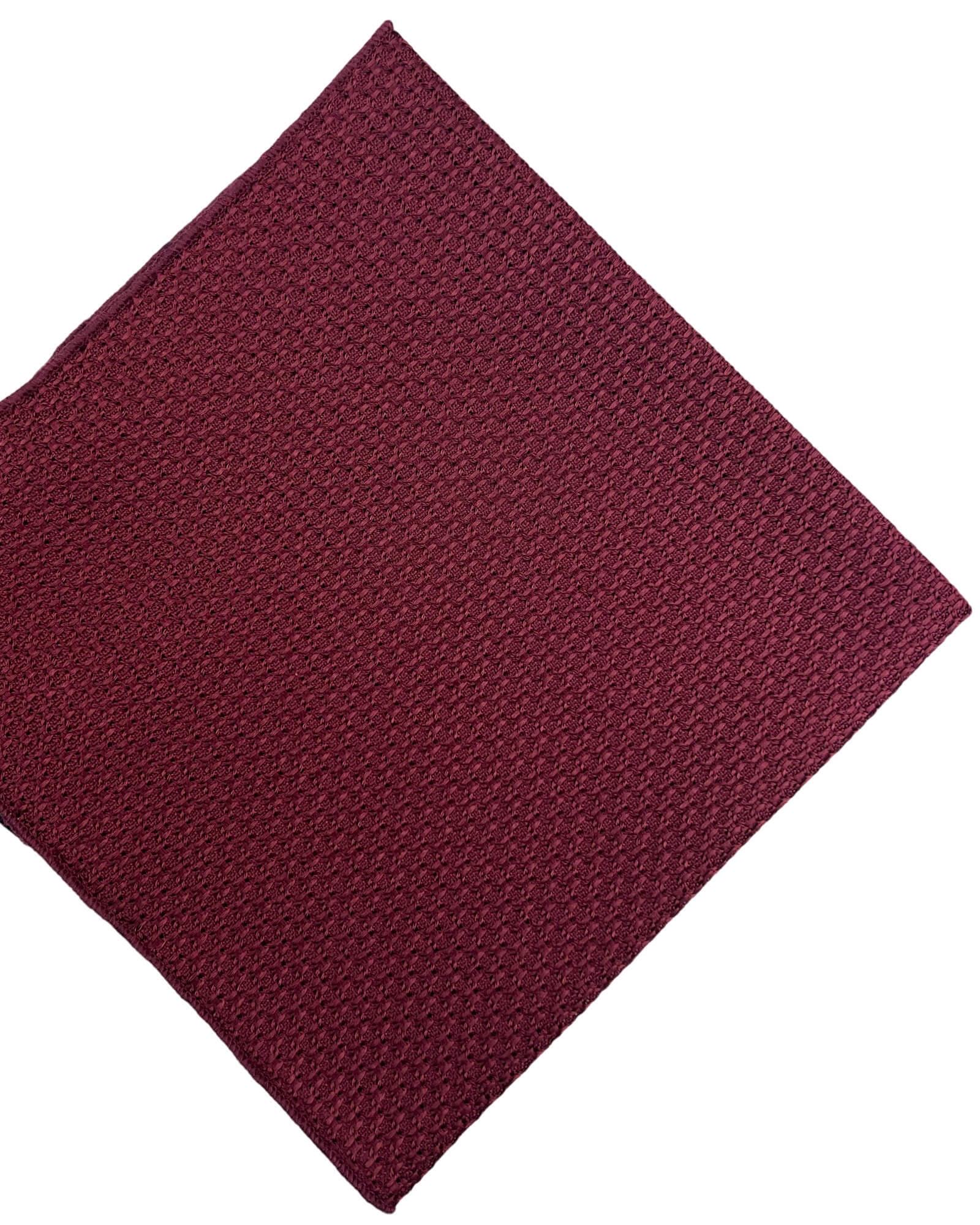 DÉCLIC Grenadine Hanky - Burgundy Red Silk Pocket Square for Men's Suits - Perfect for Weddings, Business Meetings & Formal Events