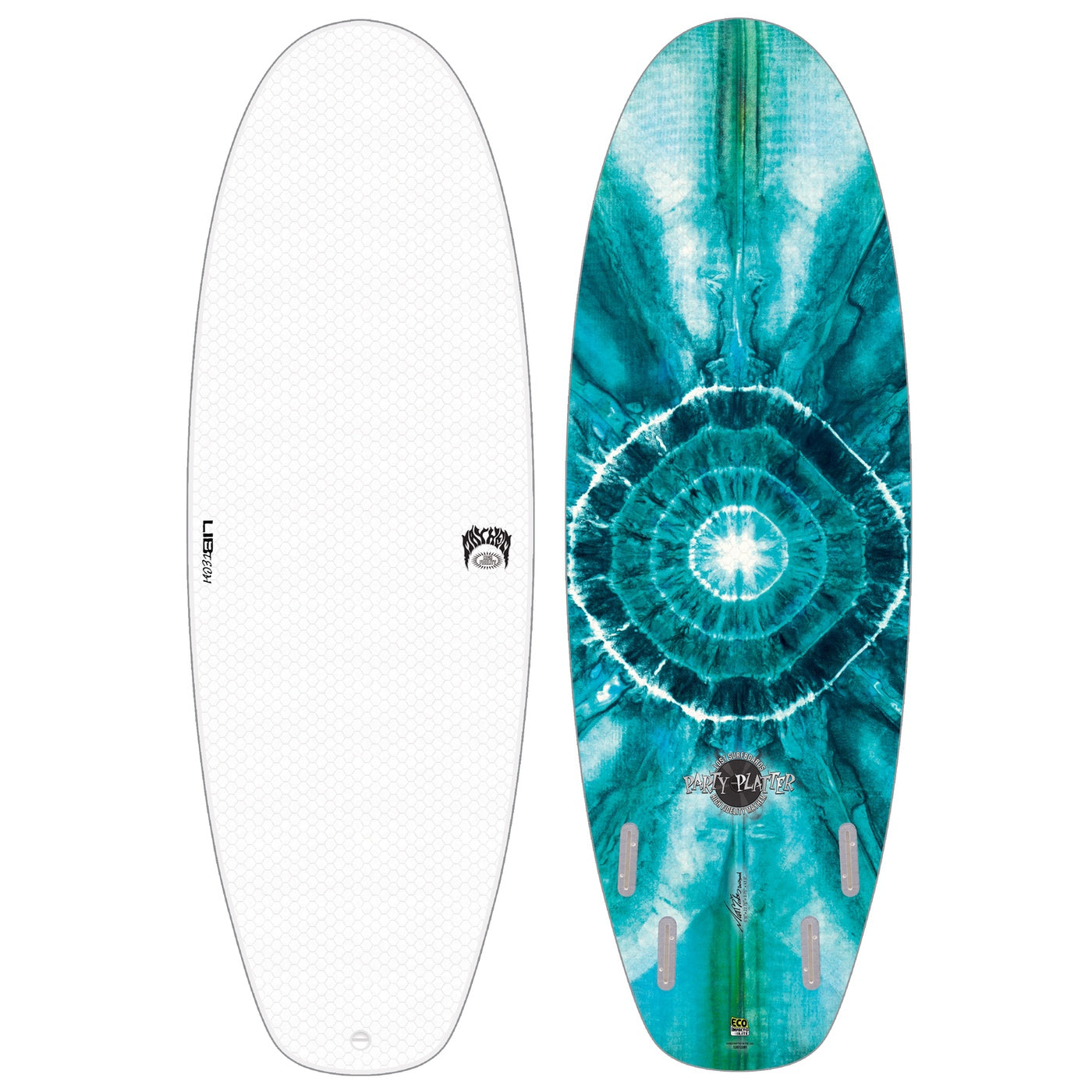 Libtech Lost Party Plater 5'10 Surfboard - FCSII Fin System Compatible - Perfect for Beach Parties, Surfing, and Water Sports