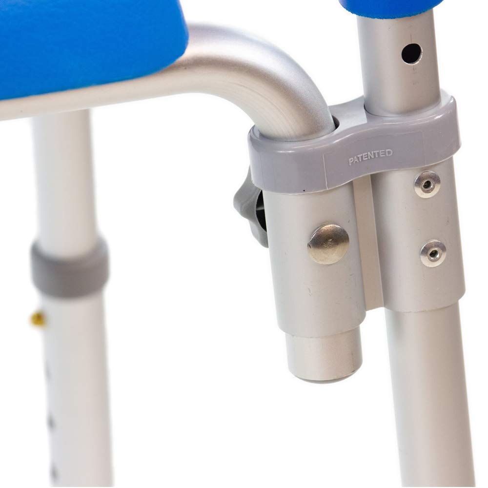 Dignity Ultra-Premium Padded Bariatric Extra Large Commode Shower Chair - 600lb Weight Capacity, Adjustable Height with Padded Arms & Back - 3-in-1 Heavy Duty Toilet Safety Chair for Elderly & Disabled - Ideal for Bathroom Safety, Post-Surgery Recovery & Home Care Use