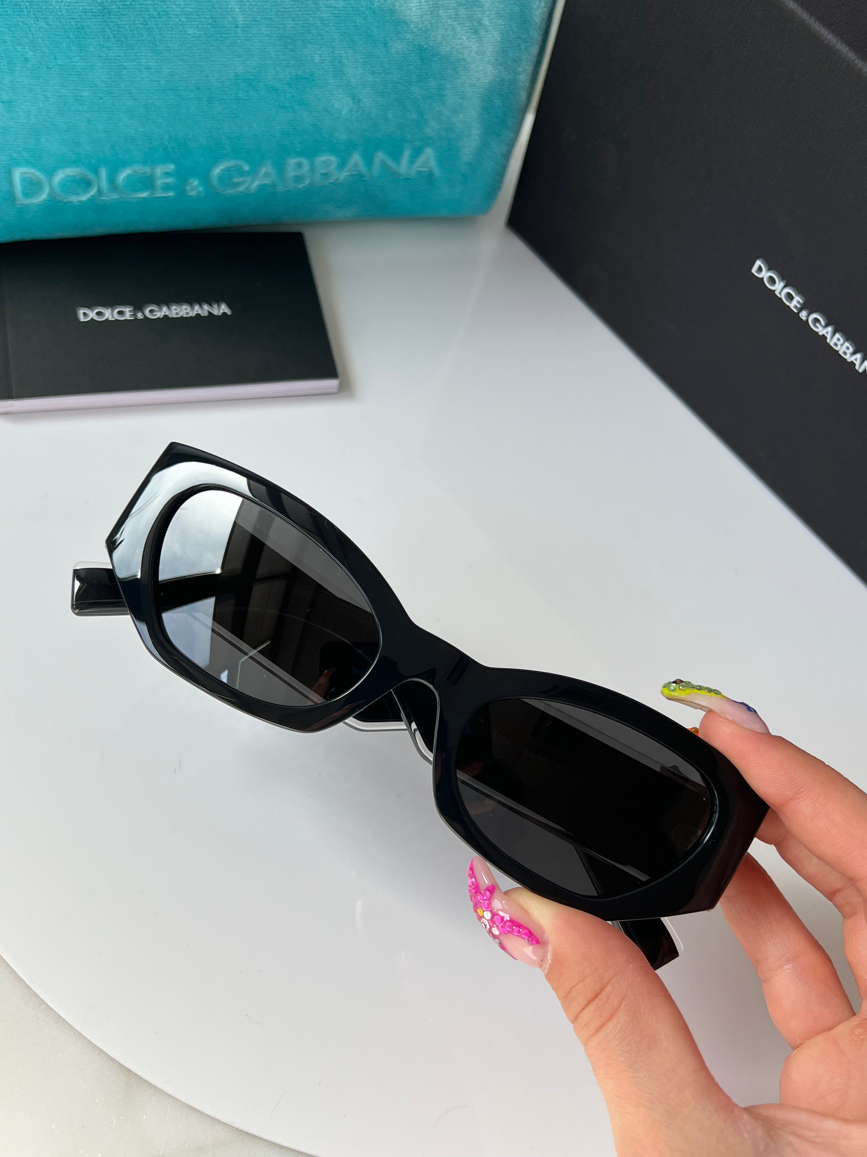 Dolce & Gabbana DG6186 Cat Eye Sunglasses for Women - Black Designer Shades with UV Protection - Perfect for Beach, Driving & Fashion Outfits