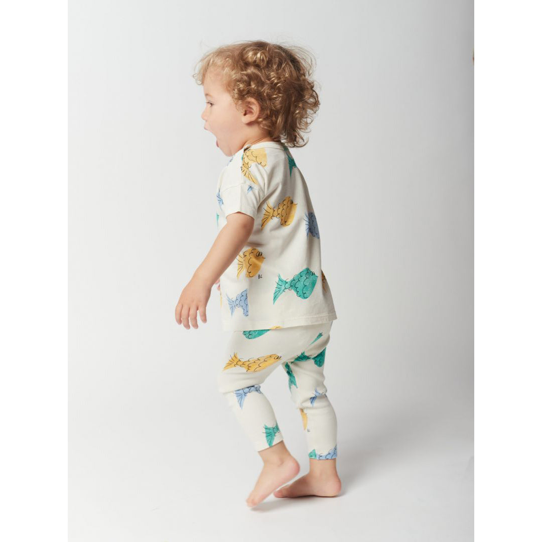Bobo Choses Multicolor Fish Print T-Shirt for Kids - Fun & Comfortable Casual Wear for Playdates, School, and Everyday Adventures