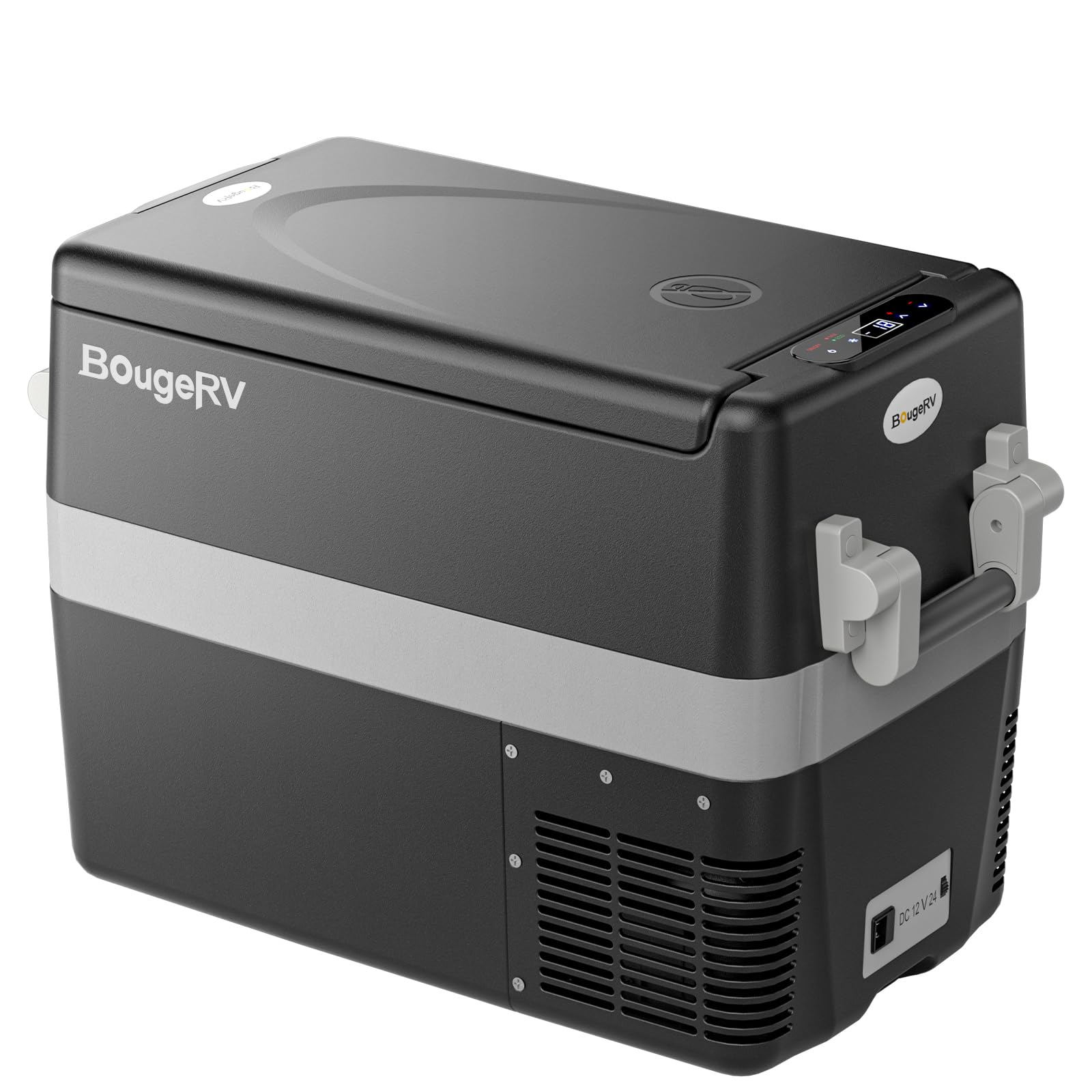 BougeRV 12V Refrigerator Fridge Freezer - 42 Quart Portable Electric Cooler for Car, RV, Truck, SUV, Boat - Dual Power 12V/24V DC & 110-240V AC - Ideal for Camping, Road Trips, Tailgating & Outdoor Adventures