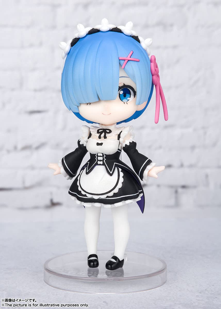 TAMASHII NATIONS Re:Zero Starting Life in Another World 2nd Season REM Bandai Spirits Figuarts Mini Anime Figure - Collectible Gift for Fans, Home & Office Display